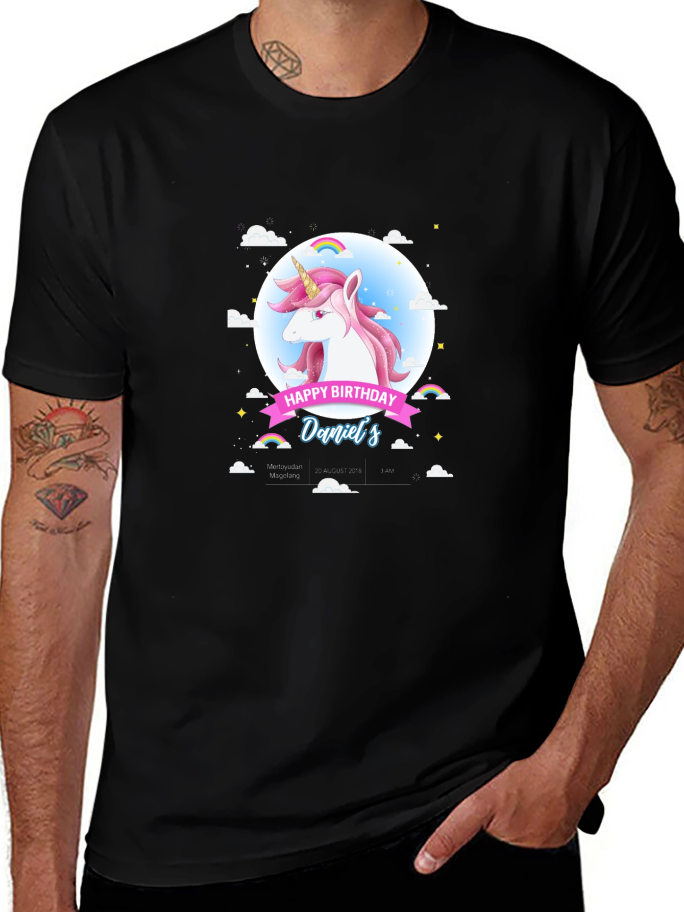Unicorn Birthday T-Shirt - Daniel's Birthday