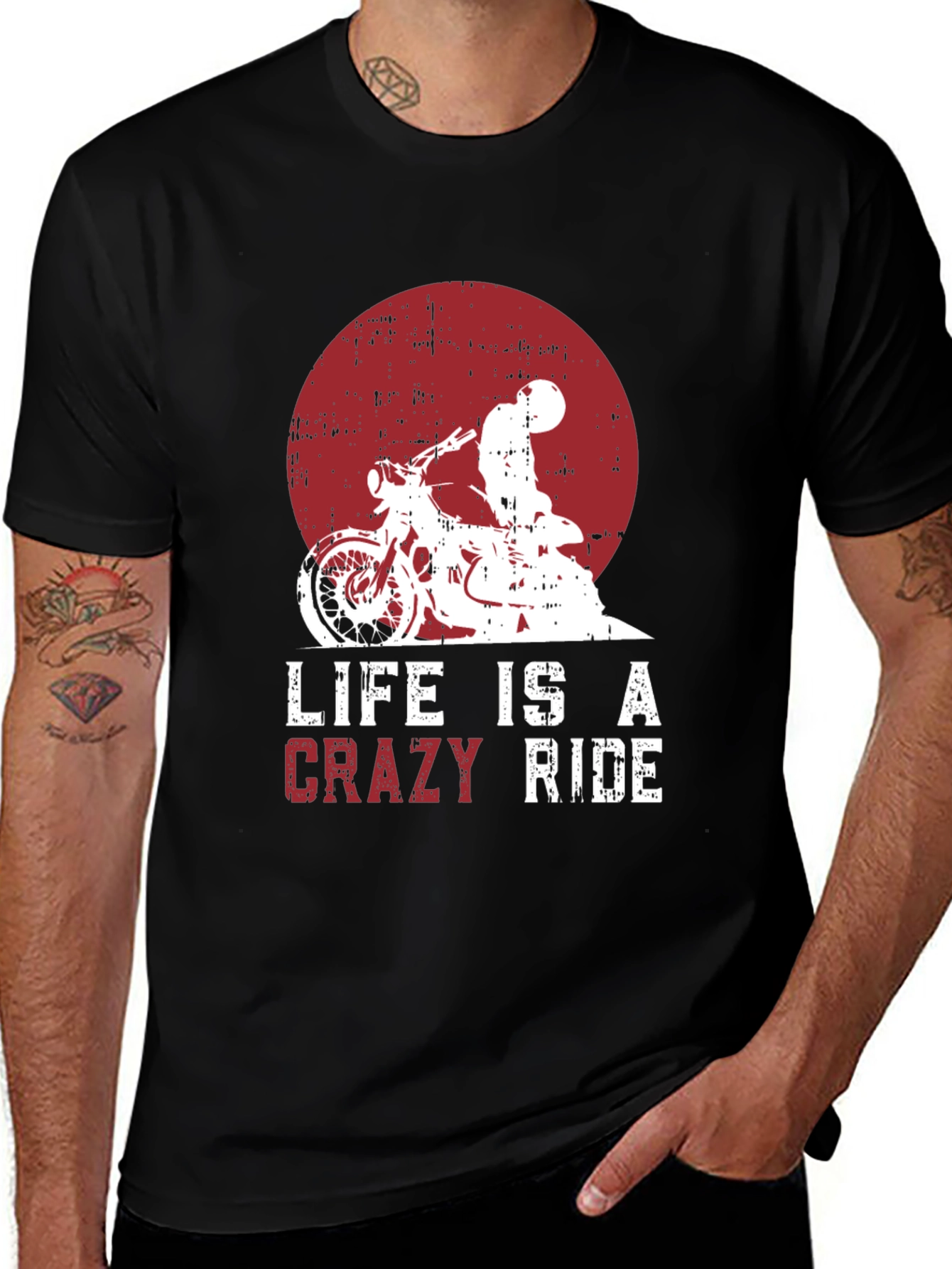 Variant 6 of Life is a Crazy Ride Black T-Shirt