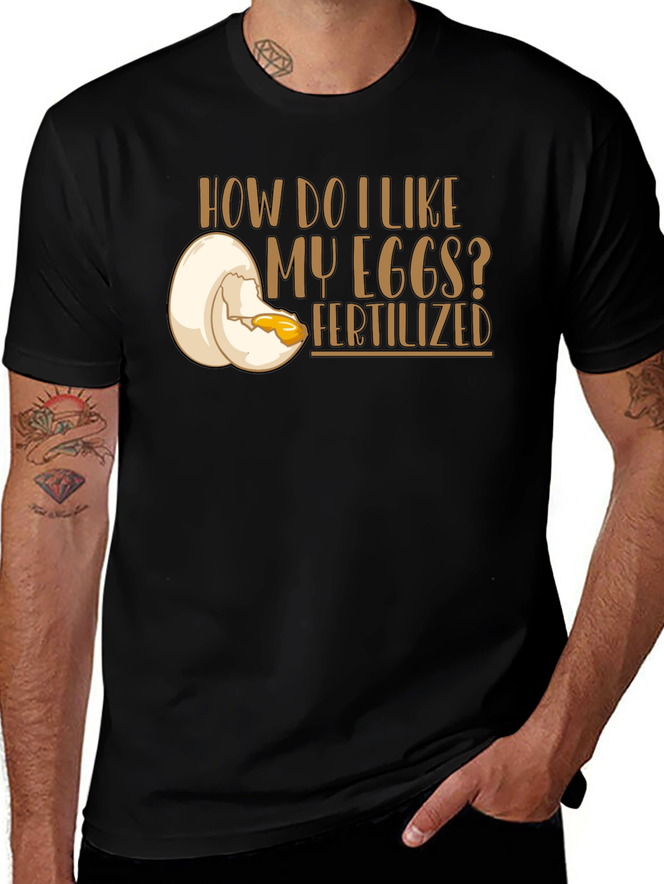 Variant 8 of Fertilized Eggs Graphic T-Shirt - Funny Foodie Tee