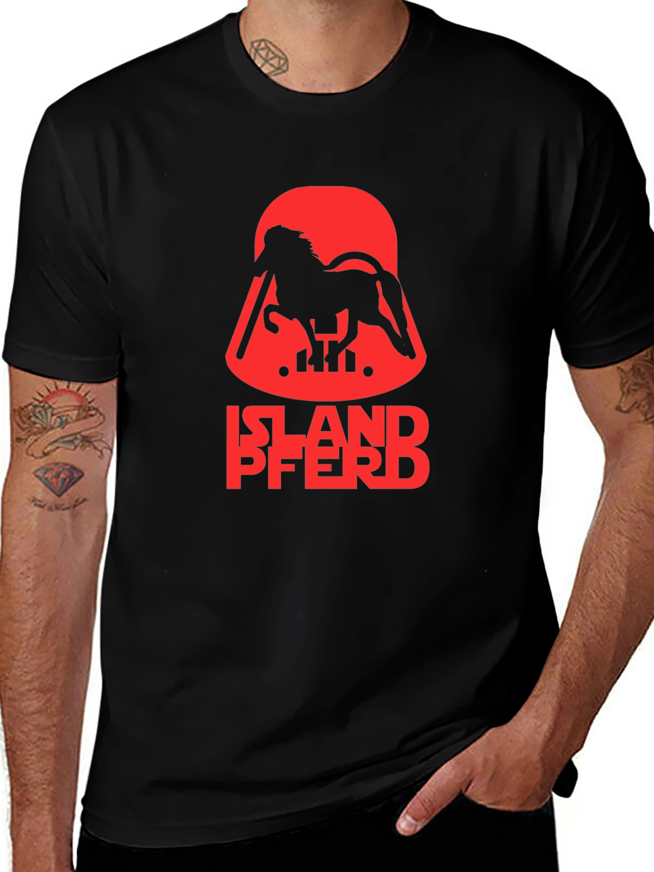 Variant 11 of Islandpferd T-Shirt - Horse Vader Parody Tee