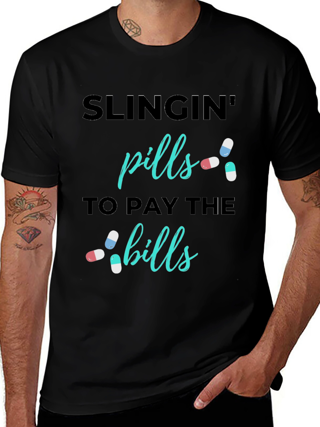 Variant 27 of Slingin' Pills Graphic Tee - Funny Medical Humor T-Shirt