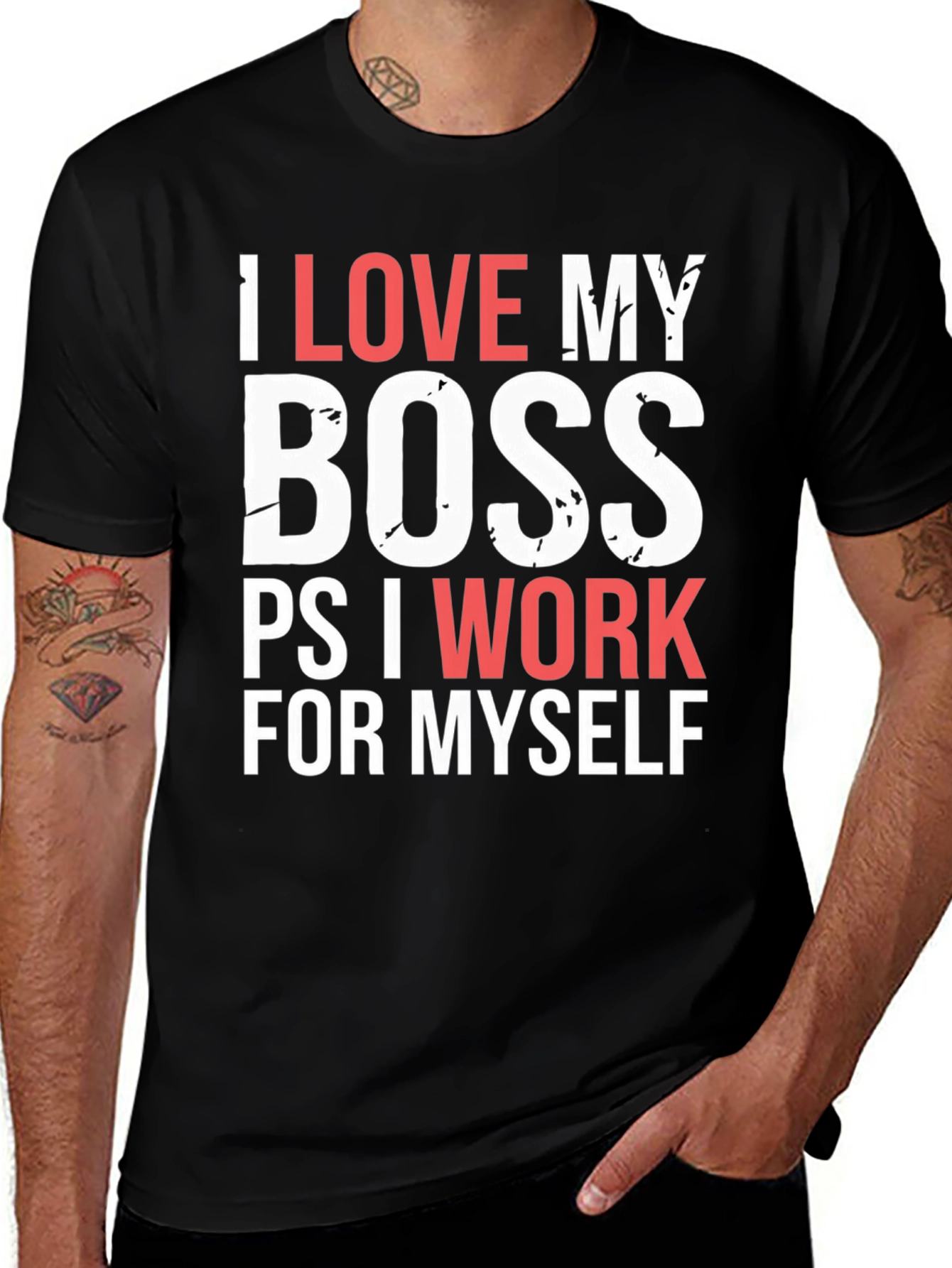 Variant 15 of Funny I Love My Boss T-Shirt