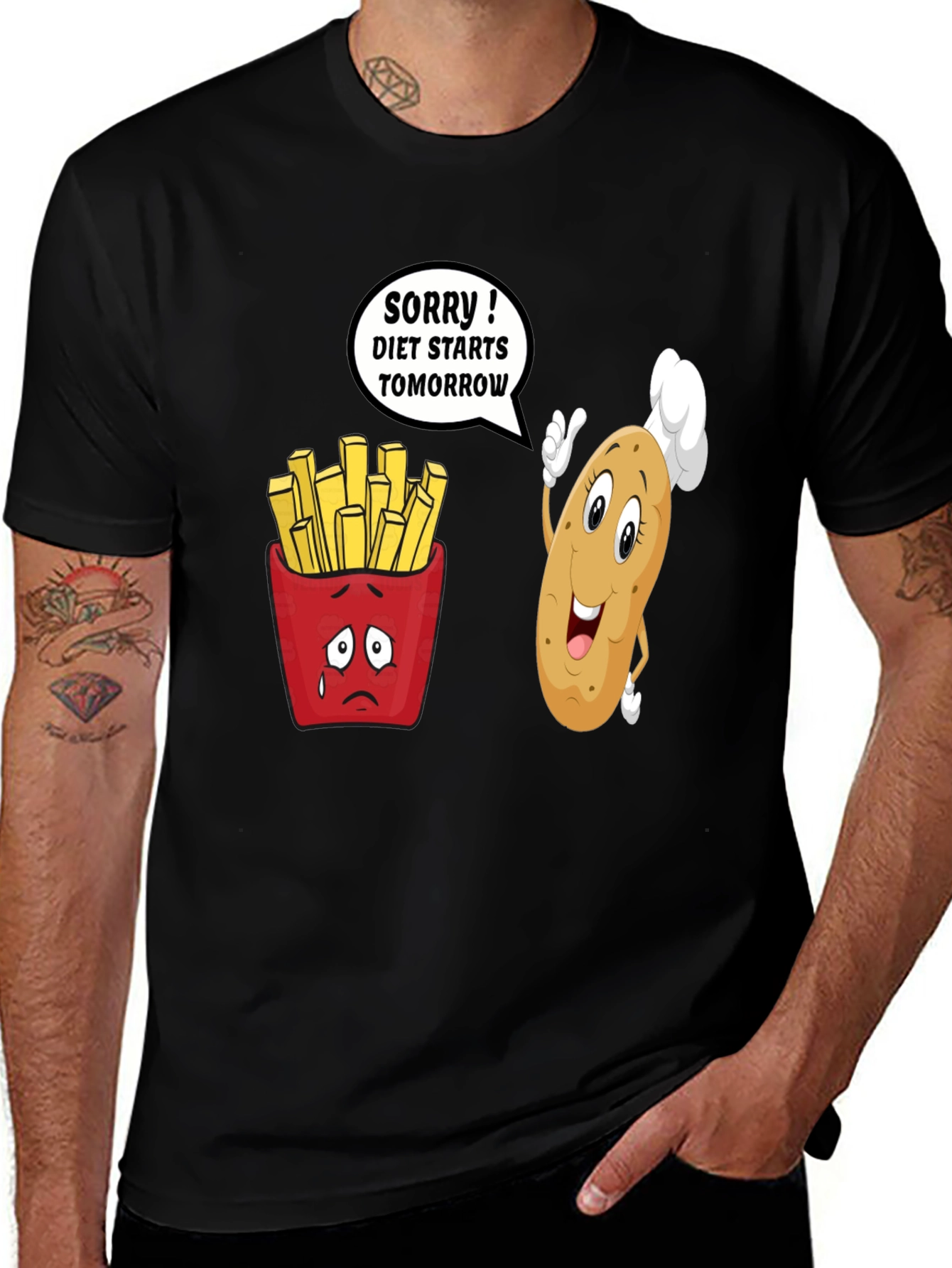 Variant 19 of Diet Starts Tomorrow Funny T-Shirt