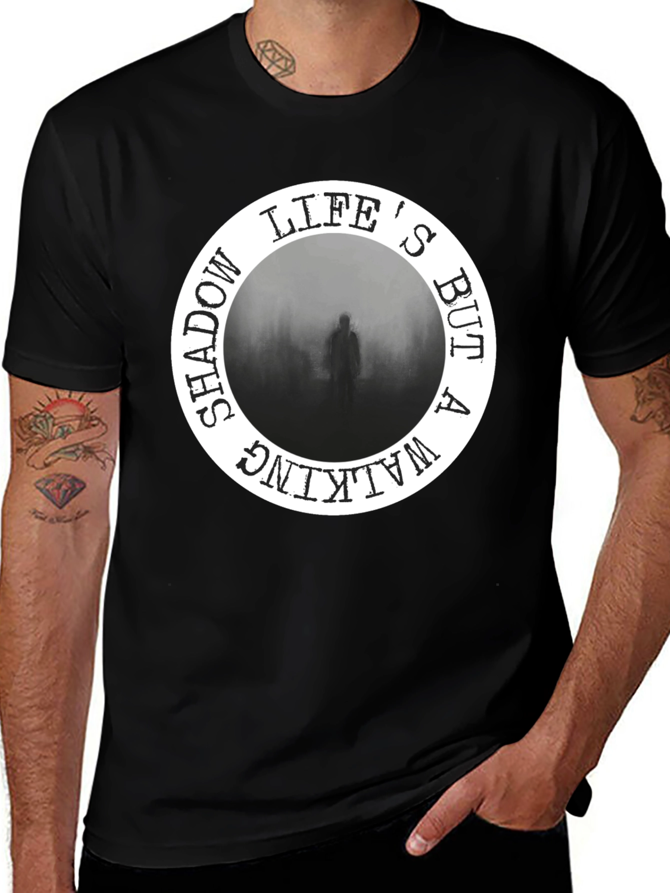 Variant 11 of Life's But A Walking Shadow Black T-Shirt