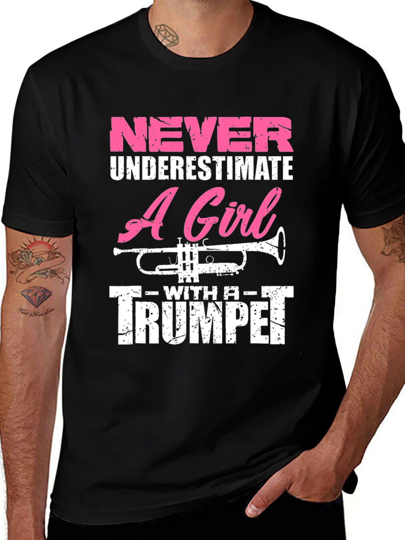 Variant 21 of Never Underestimate Trumpet Girl T-Shirt