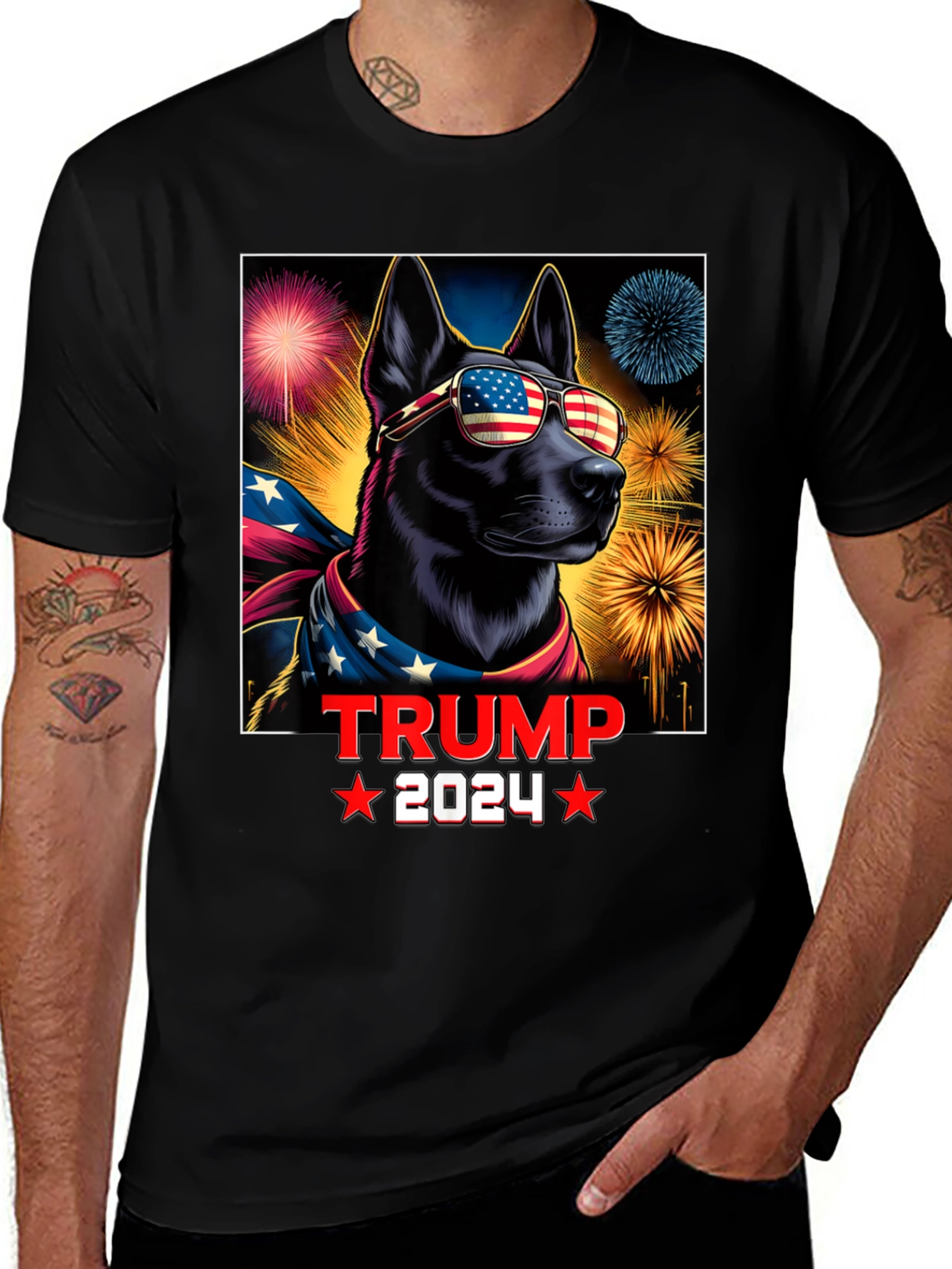 Trump 2024 Dog Patriotic T-Shirt