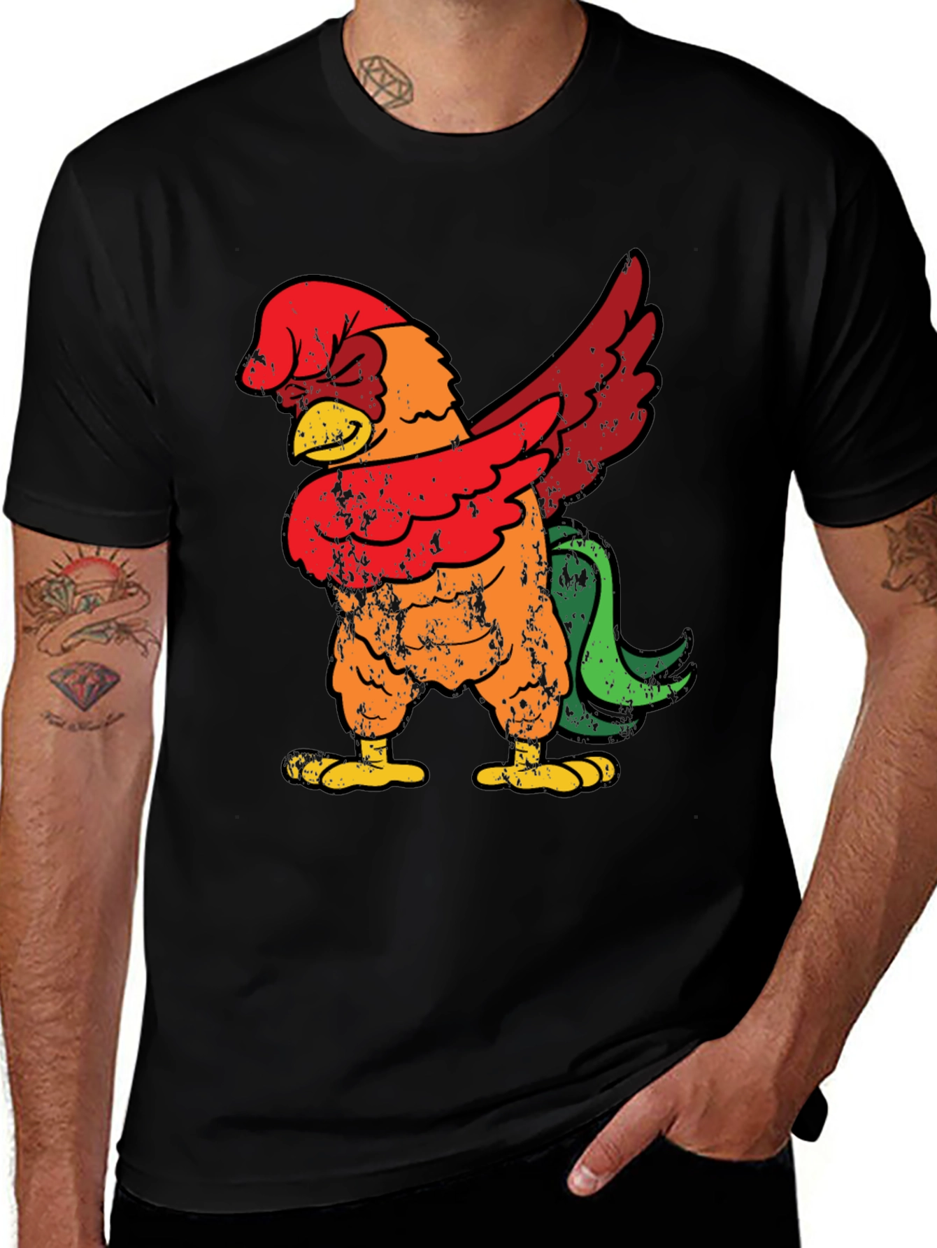 Variant 29 of Dabbing Rooster Graphic Tee