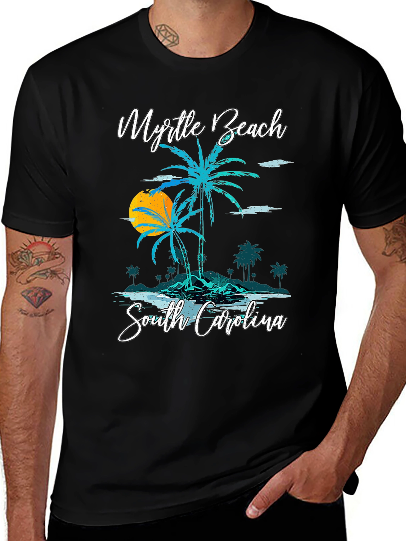 Variant 26 of Myrtle Beach Palm Tree Graphic Tee