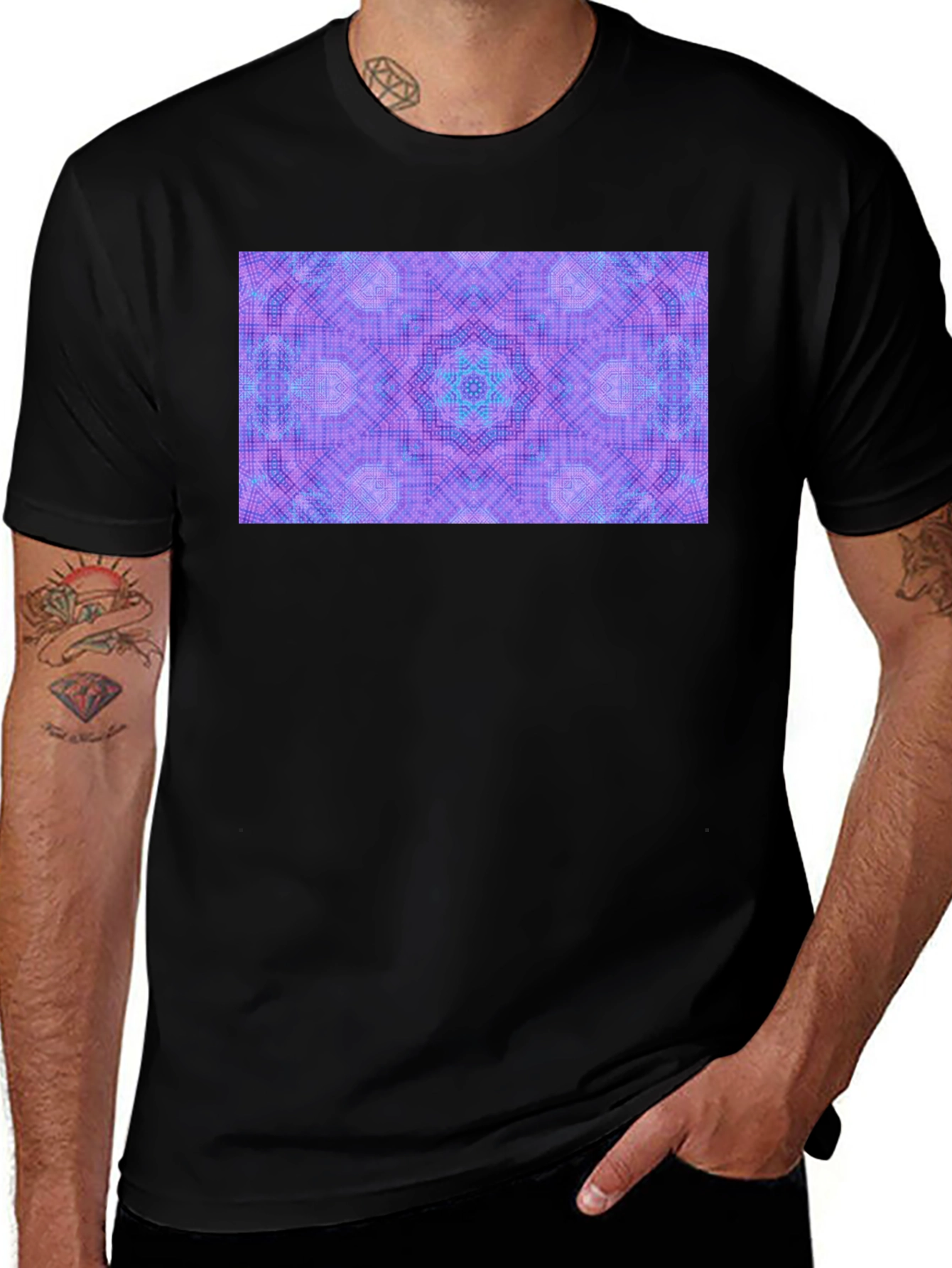 Variant 18 of Kaleidoscope Pattern T-Shirt - Unisex
