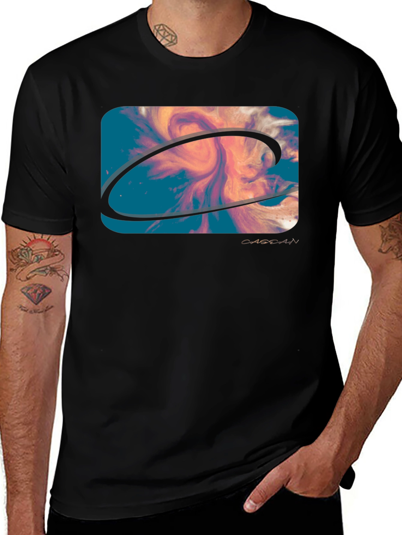 Variant 15 of Abstract Graphic Black T-Shirt