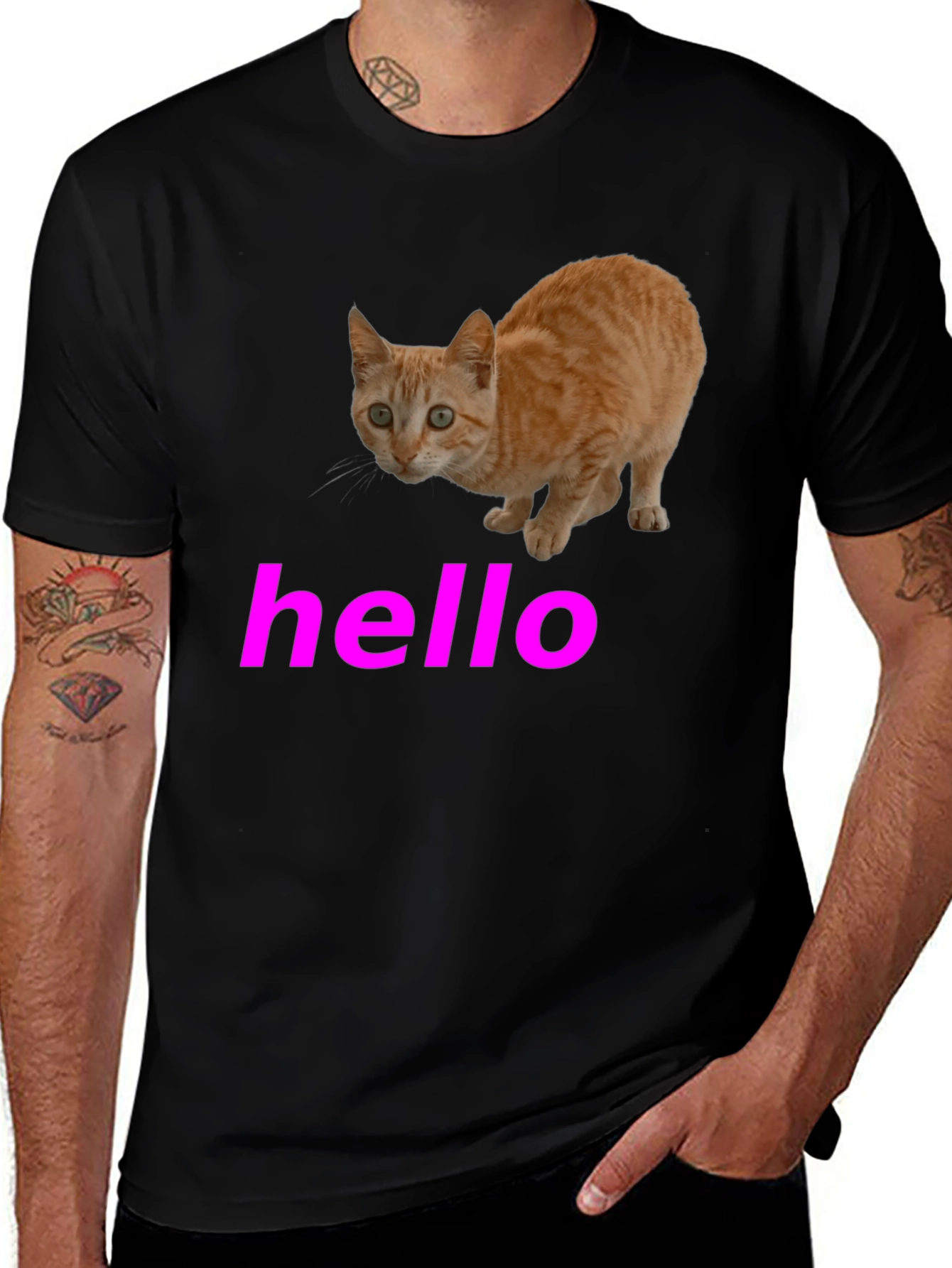 Variant 25 of Cat Graphic Tee - Hello Kitty Style