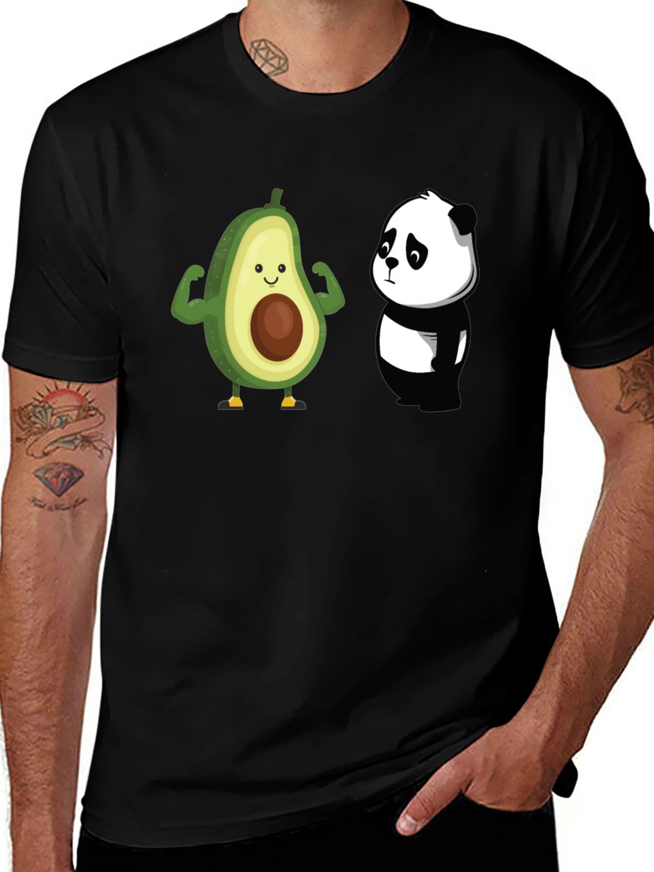 Variant 9 of Avocado Panda Funny Graphic T-Shirt
