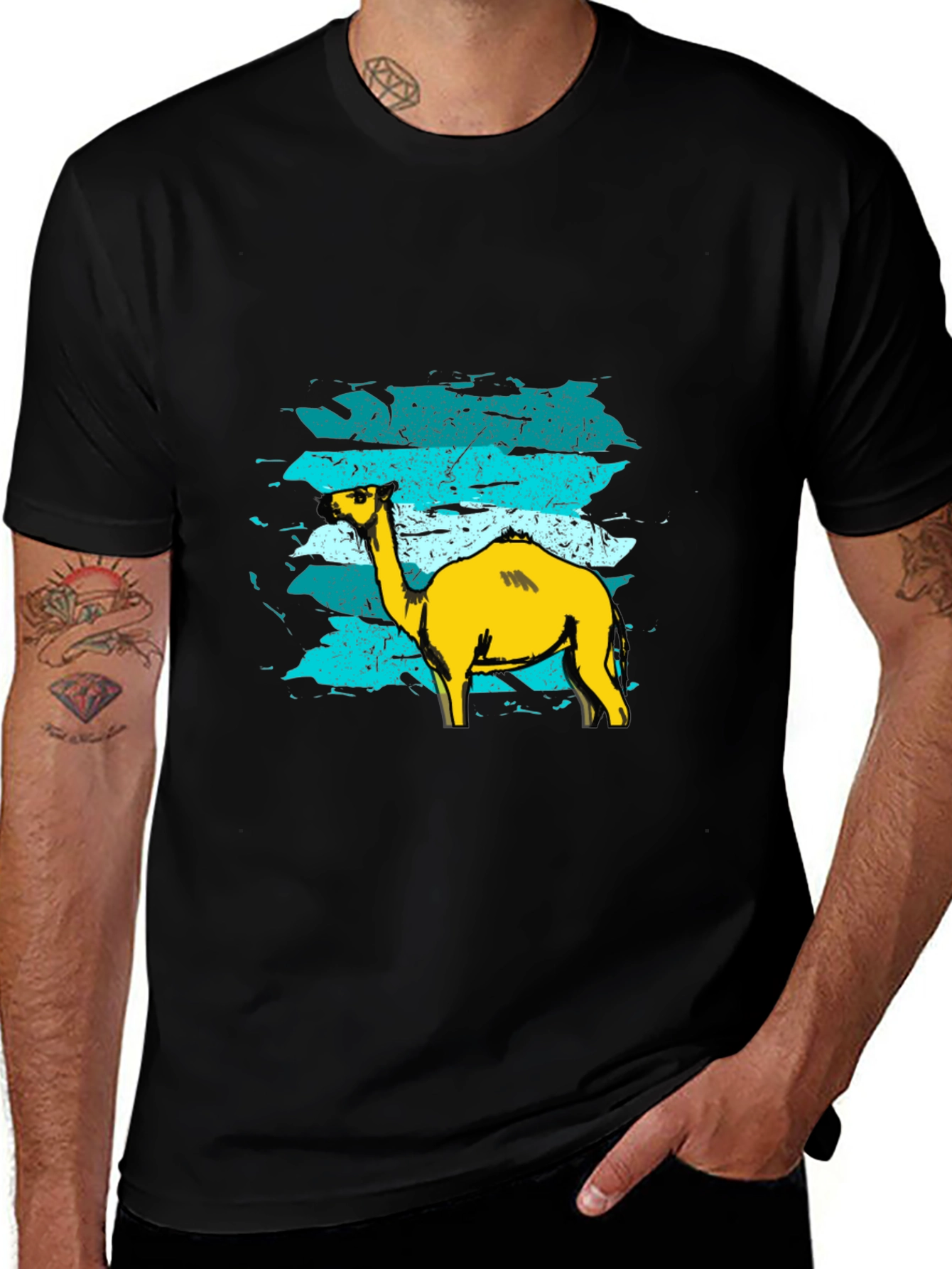 Variant 26 of Camel Graphic Black T-Shirt
