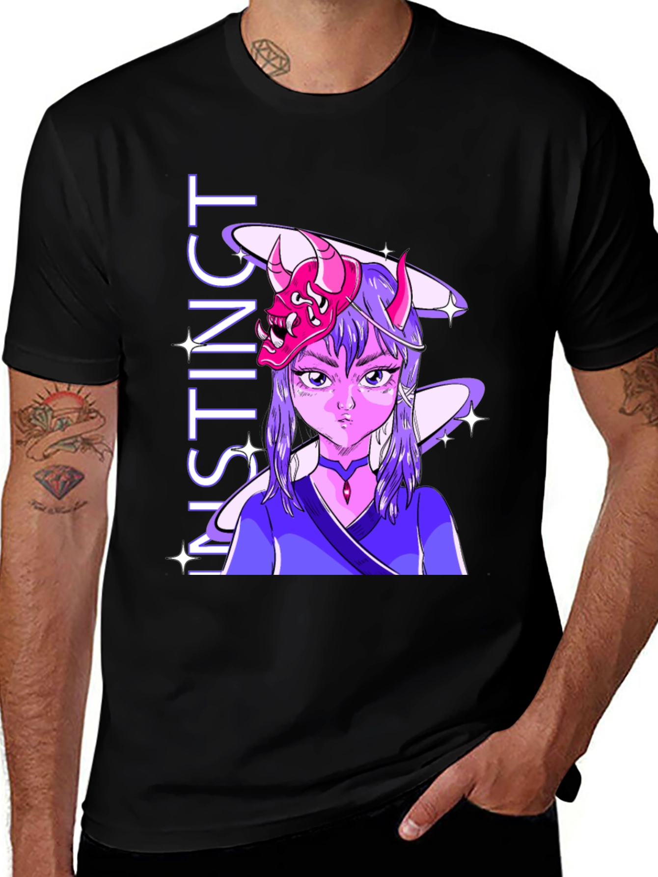 Variant 6 of Instinct Anime Girl T-Shirt