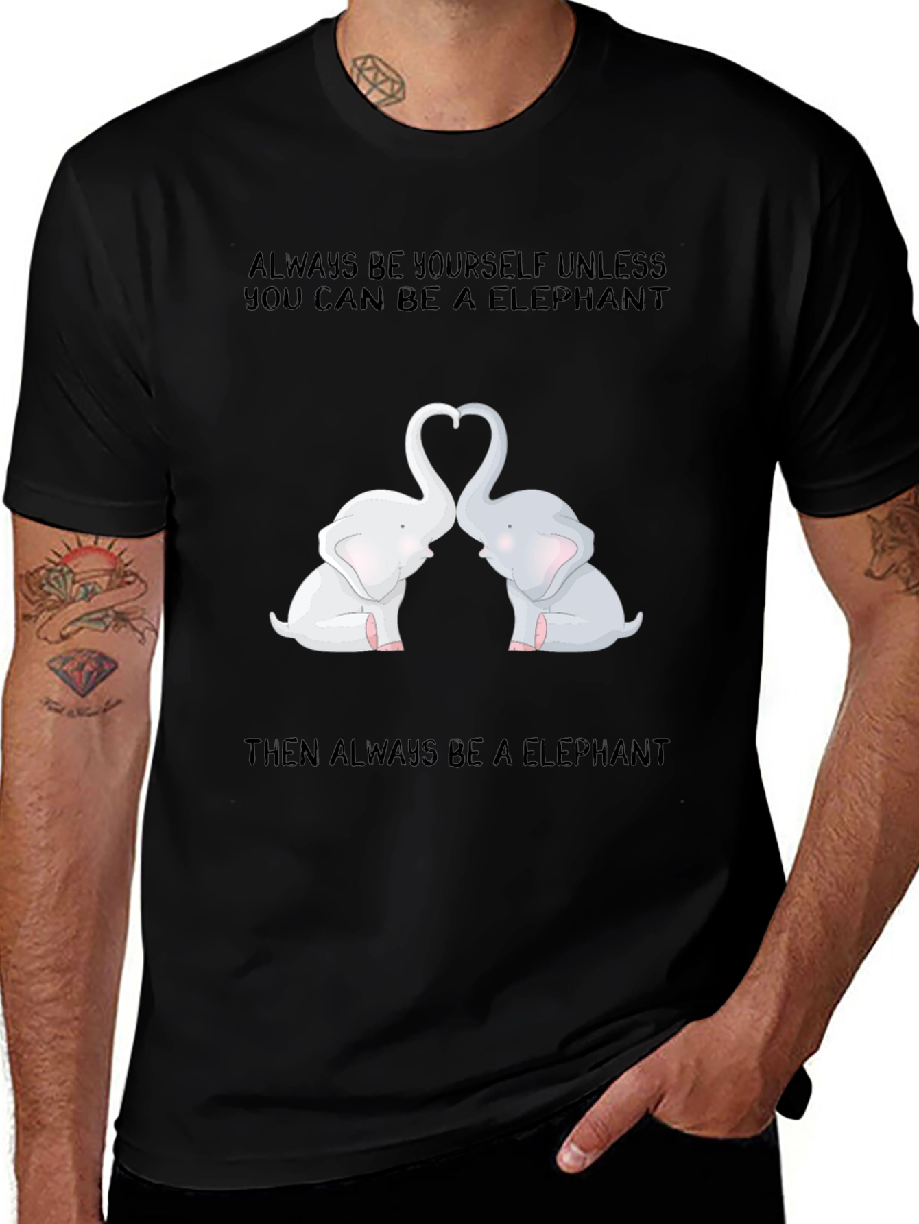 Variant 22 of Elephant Love T-Shirt - Be Yourself Always