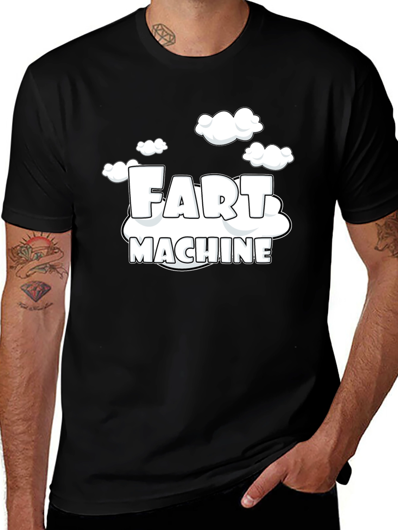 Variant 16 of Fart Machine Black T-Shirt Funny Offensive Joke Graphic Tee