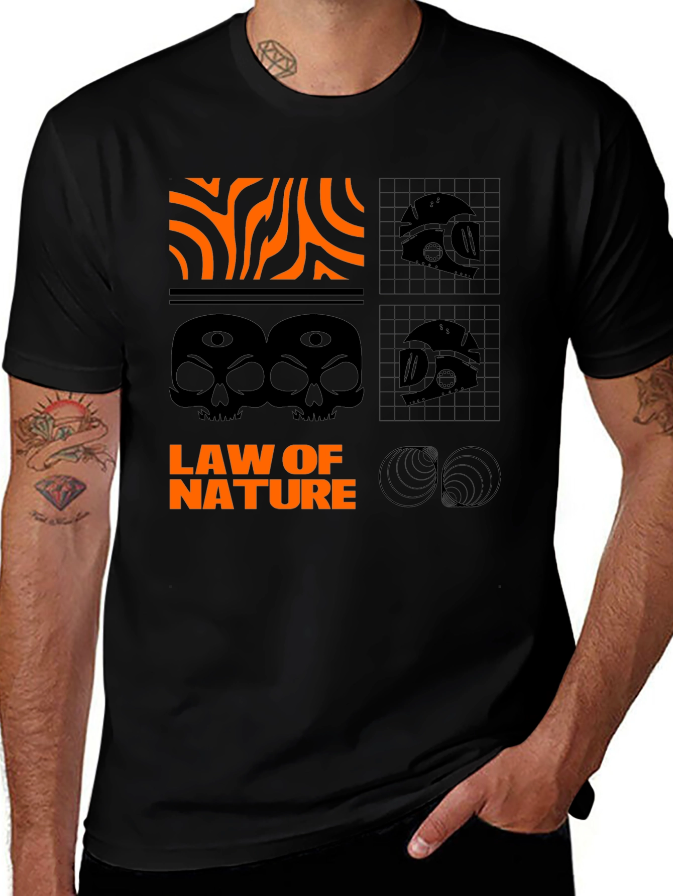 Variant 27 of Graphic Print T-Shirt - "Law of Nature" Design