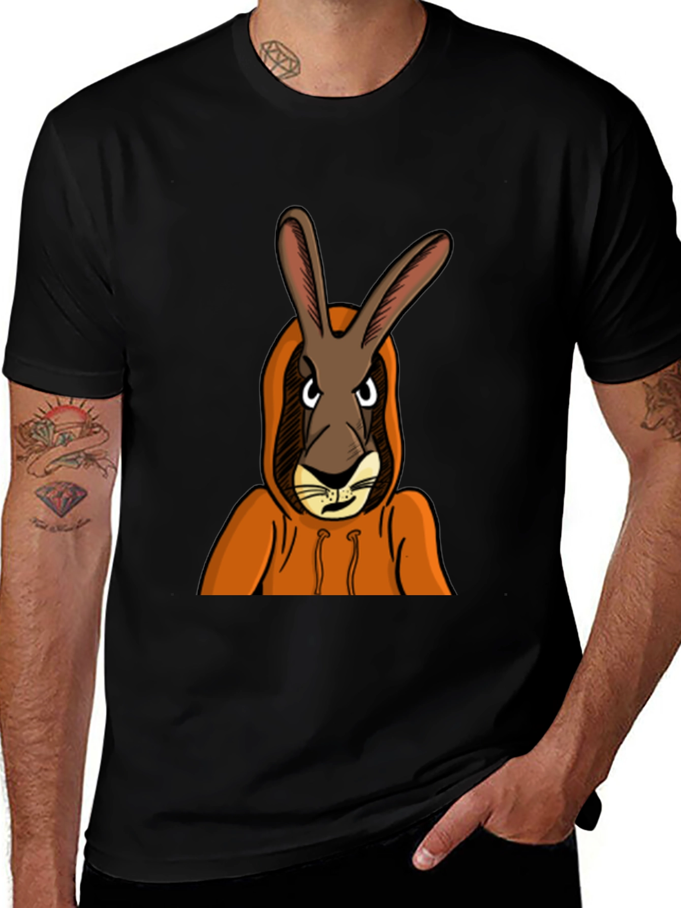 Variant 6 of Rabbit in Hoodie Graphic T-Shirt