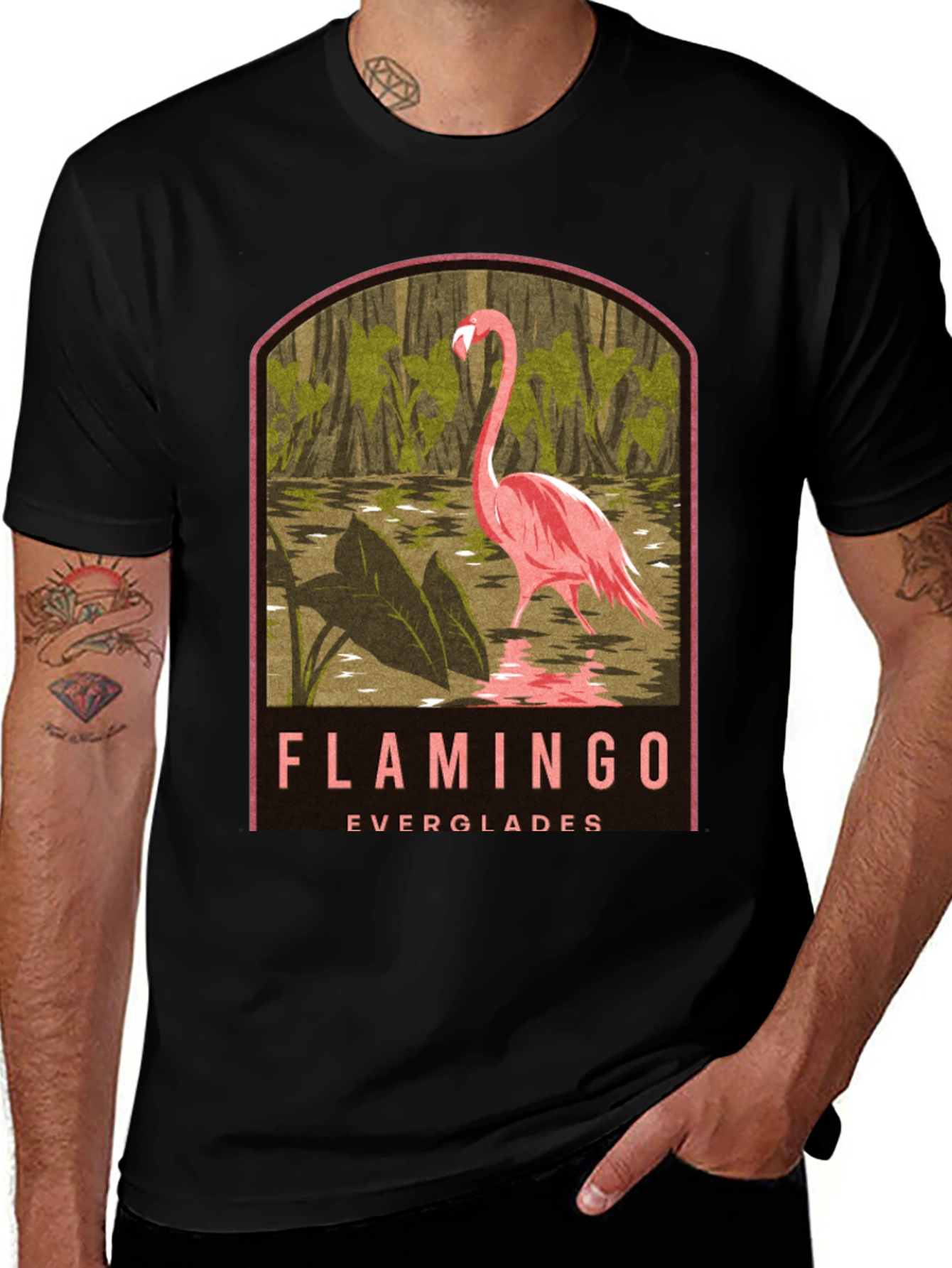 Flamingo Everglades Graphic Tee