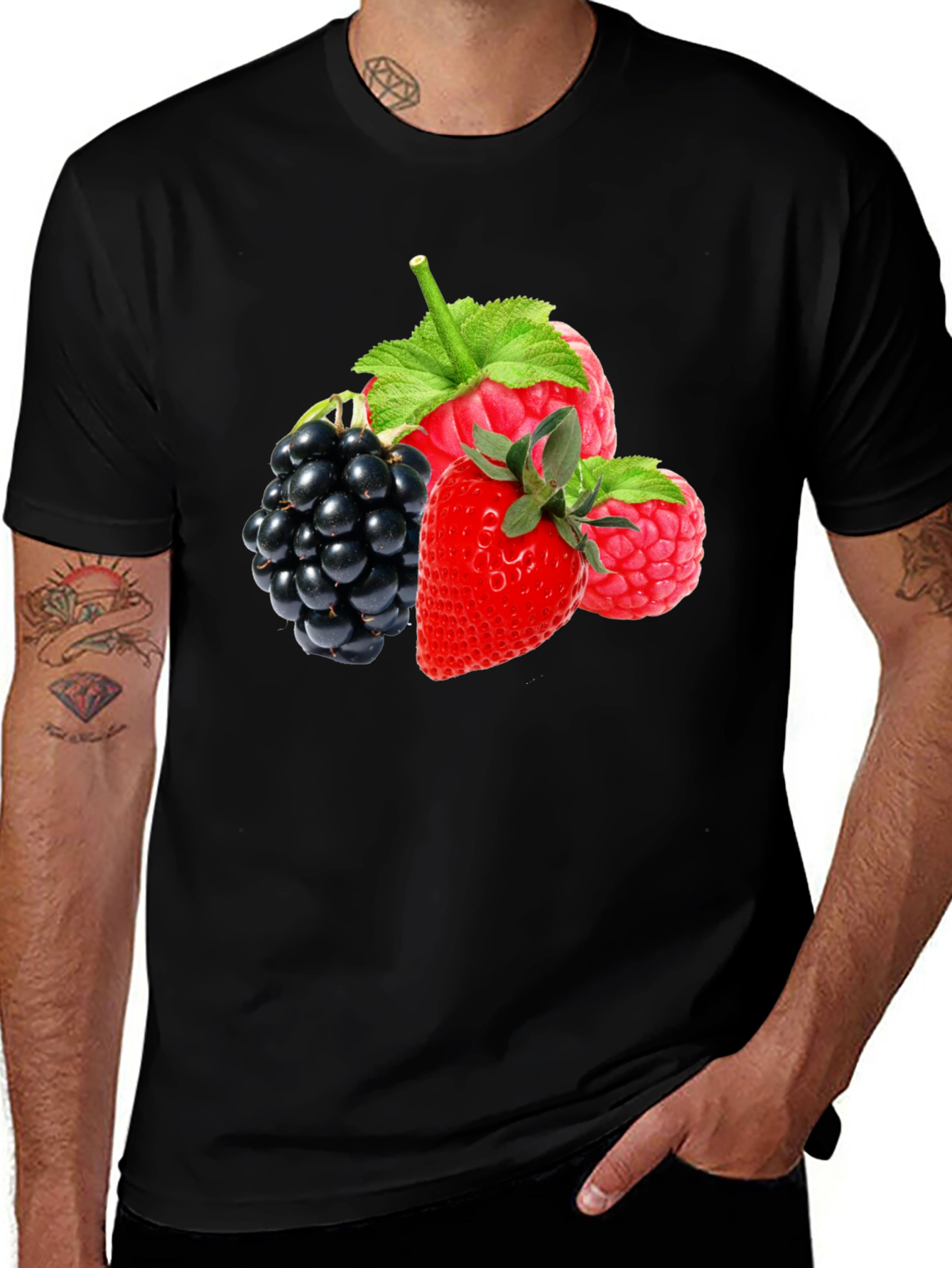 Variant 16 of Berry Blast Tee - Fresh Fruit Design