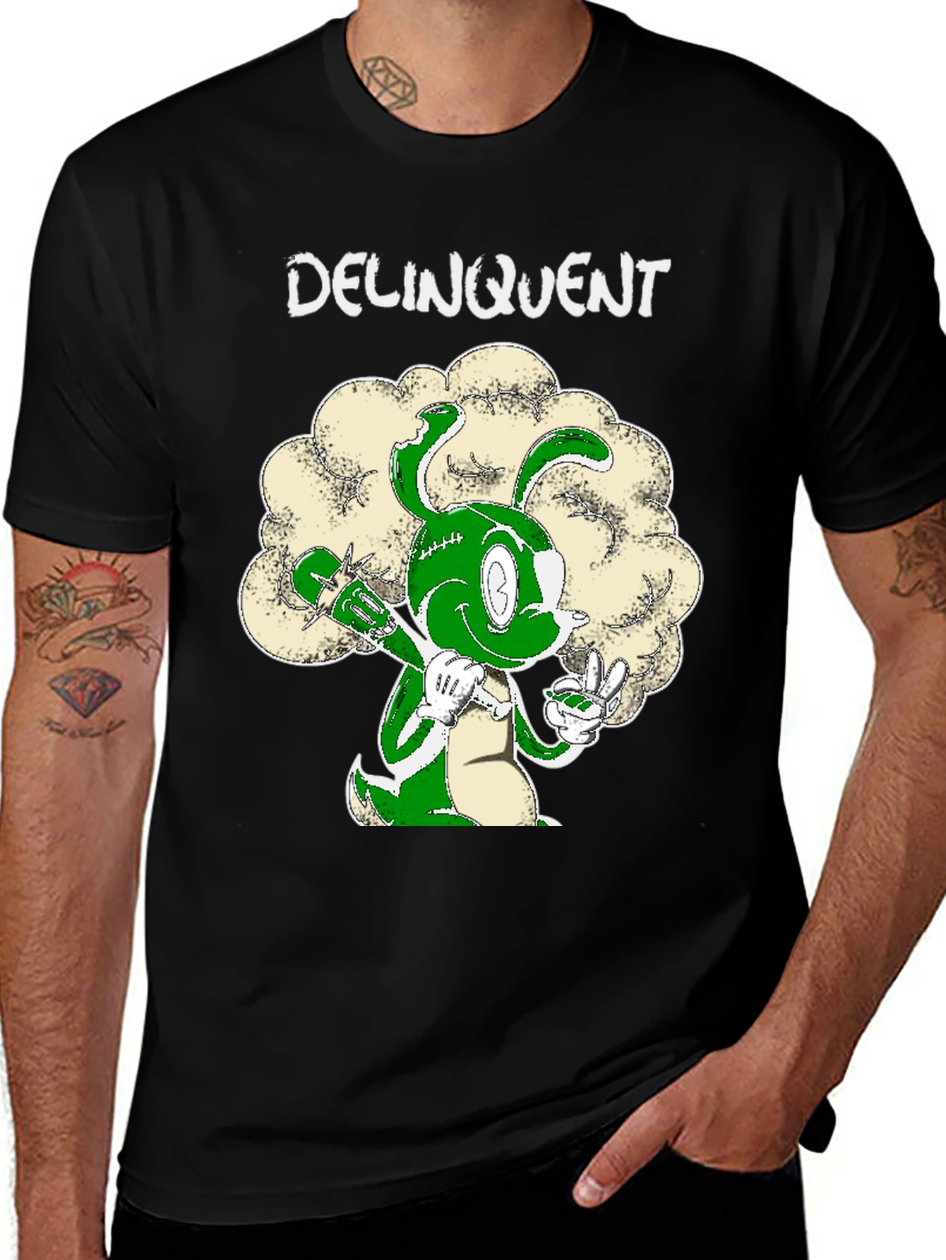Variant 25 of Delinquent Bunny T-Shirt - Graphic Tee