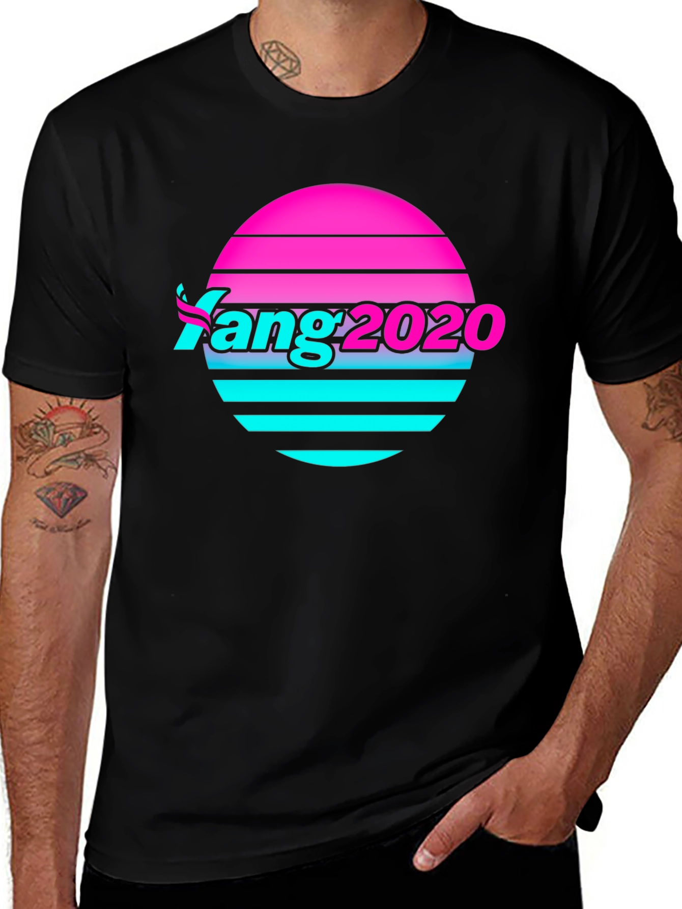 Yang 2020 Retro Graphic T-Shirt