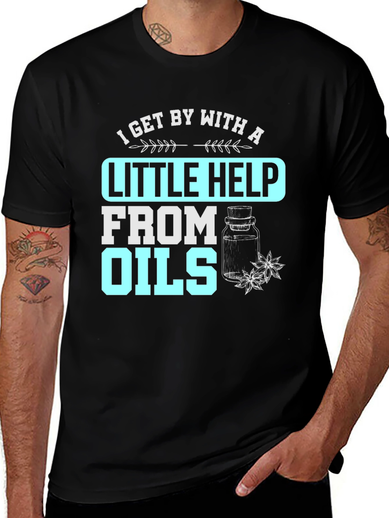 Variant 22 of Oils Help T-Shirt - Essential Oil Lover Tee
