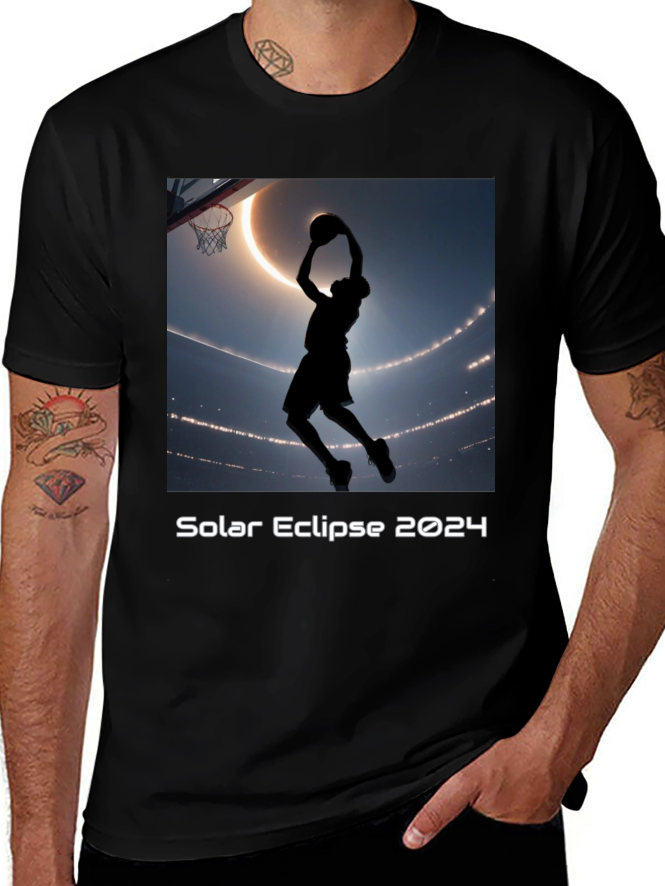 Solar Eclipse 2024 Basketball Graphic Tee
