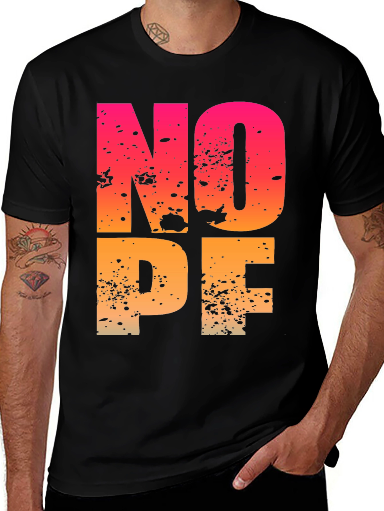 Variant 24 of NOPE Graphic Tee - Men's Black T-Shirt