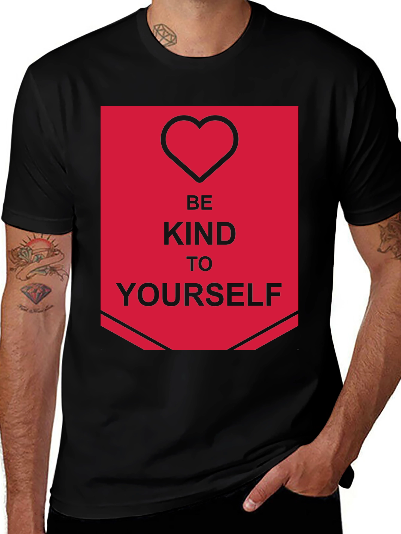 Variant 12 of Be Kind to Yourself Graphic Tee - Black