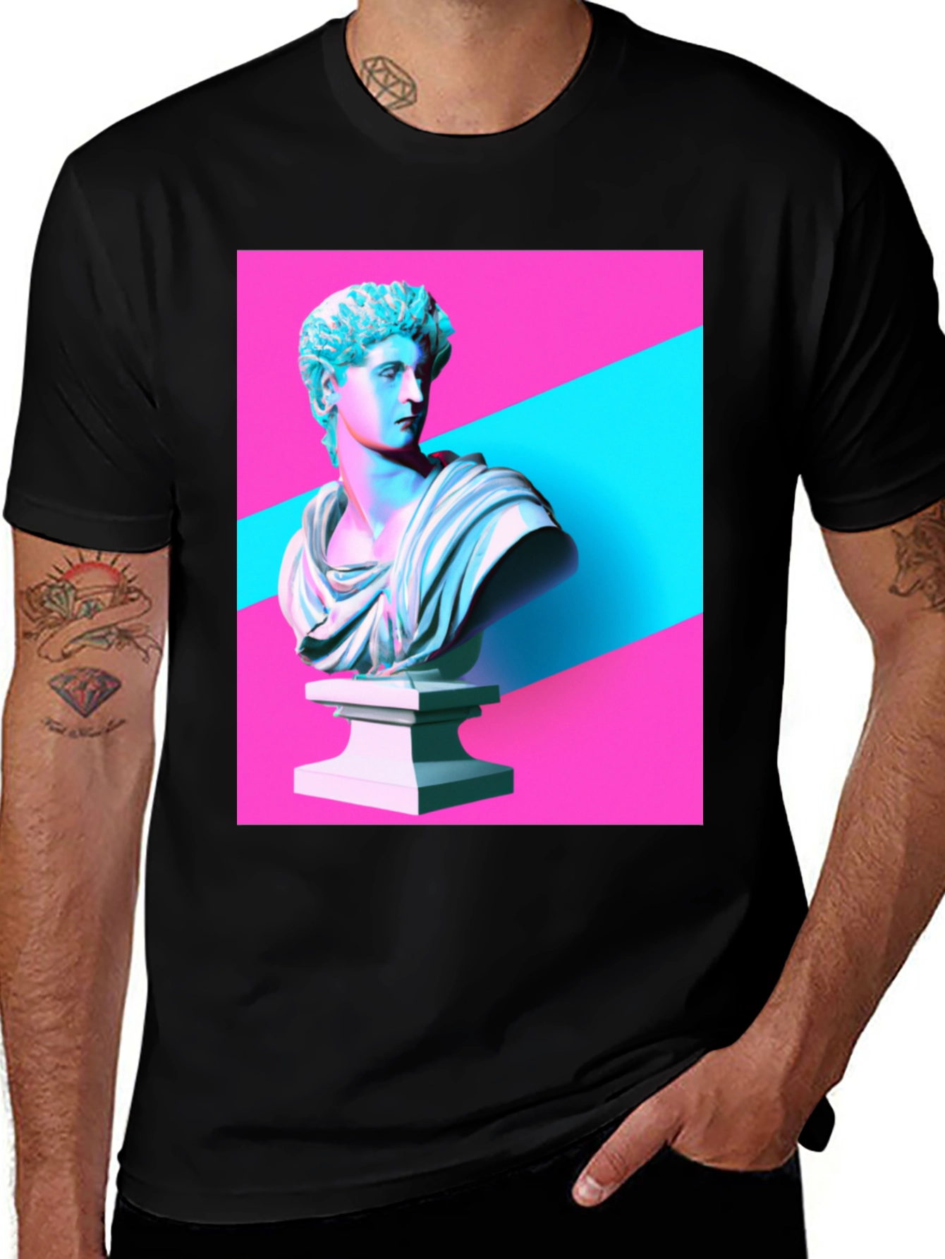 Variant 10 of Statue Graphic Tee - Retro Art T-Shirt