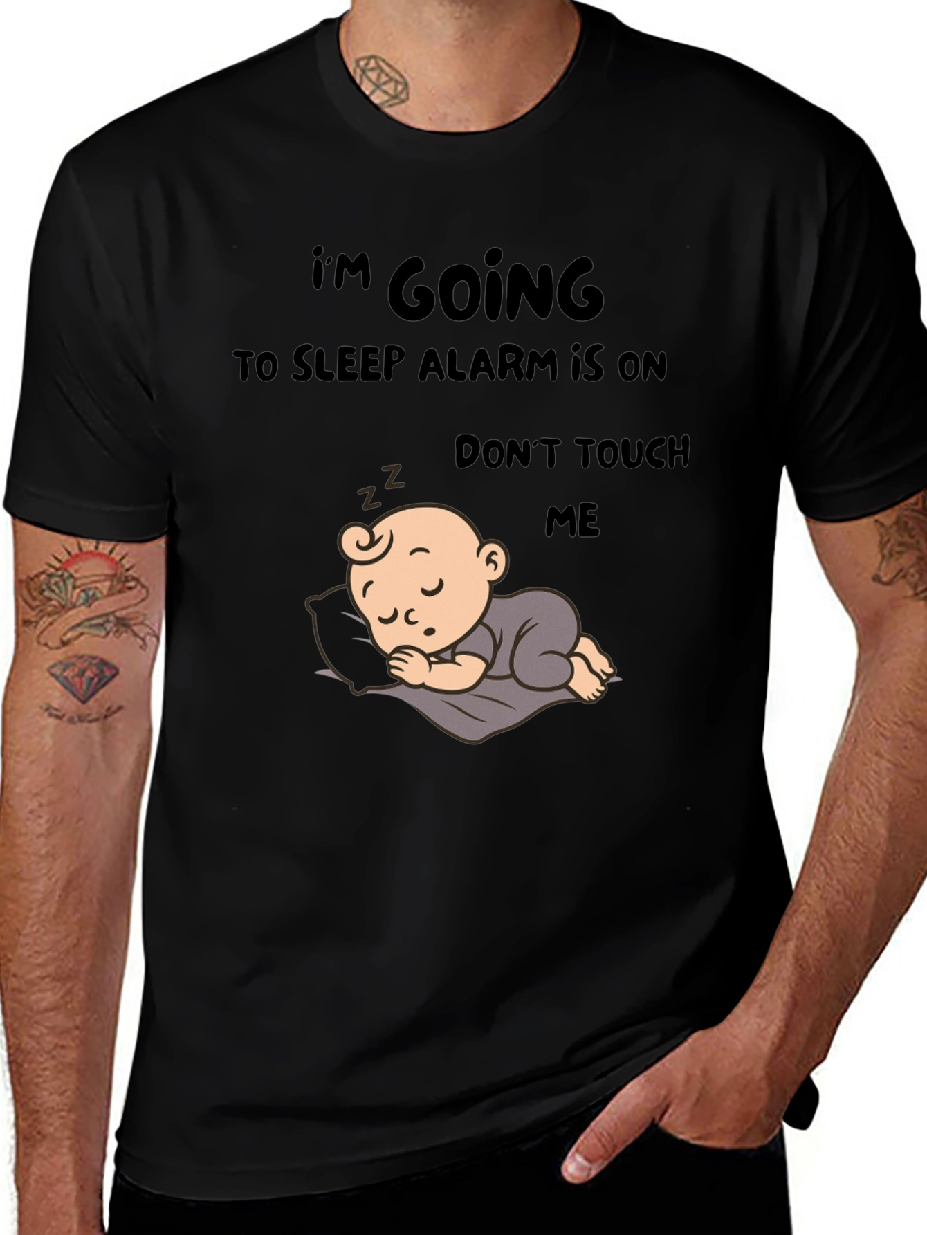 I'm Going to Sleep T-Shirt with Baby Design