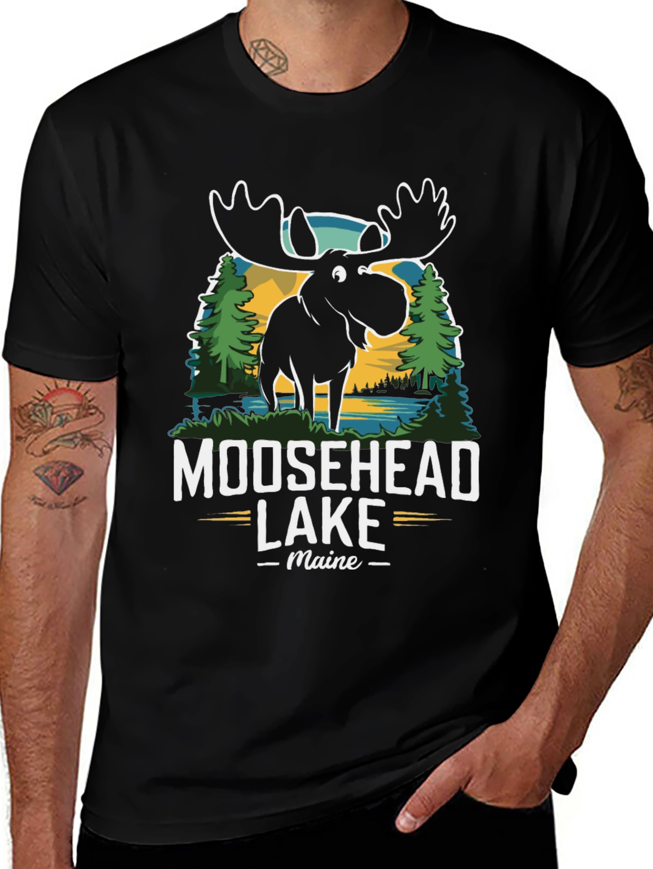 Variant 19 of Moosehead Lake Maine Graphic Tee