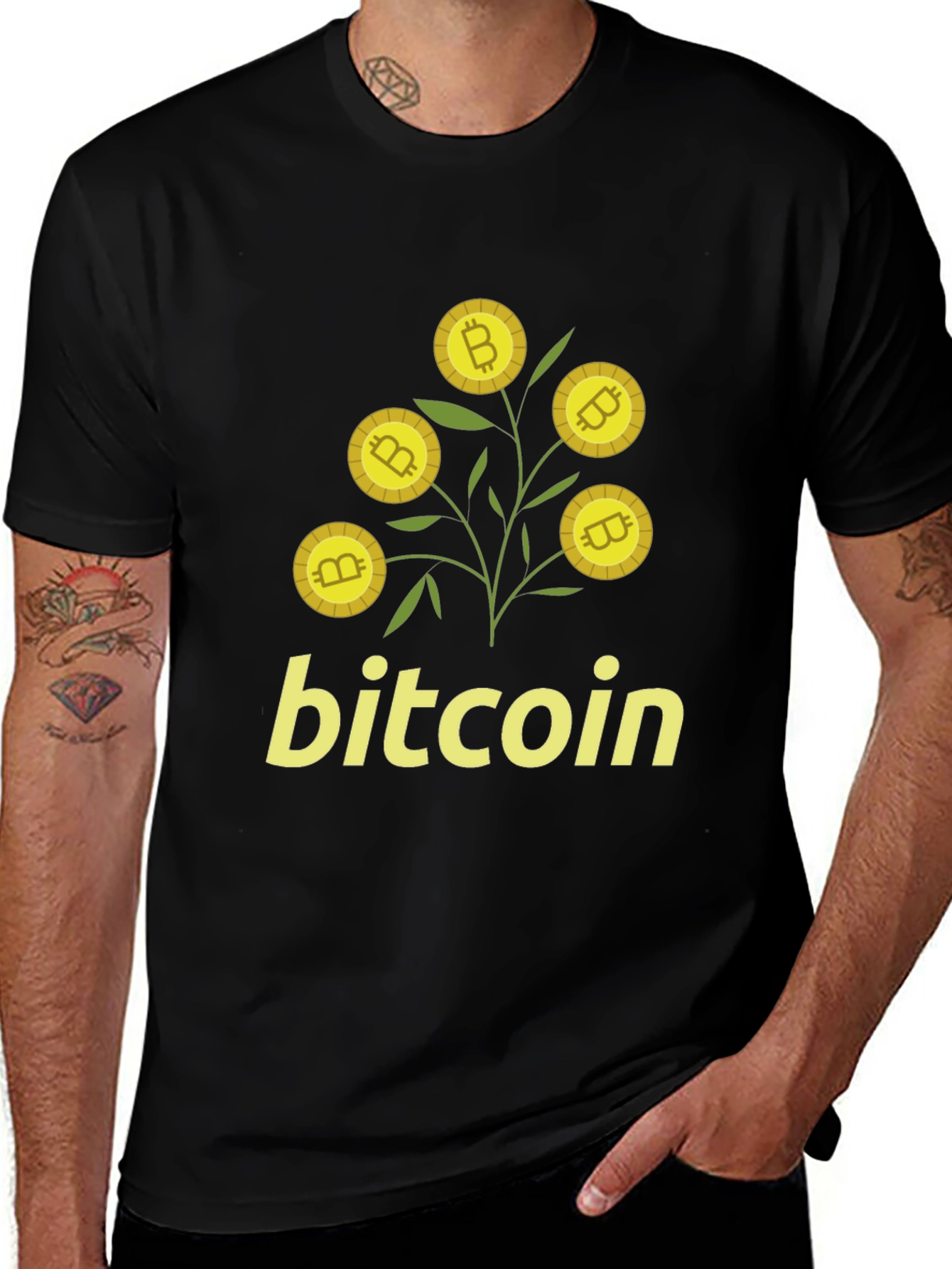 Bitcoin Flower Tee - Crypto Investment T-Shirt