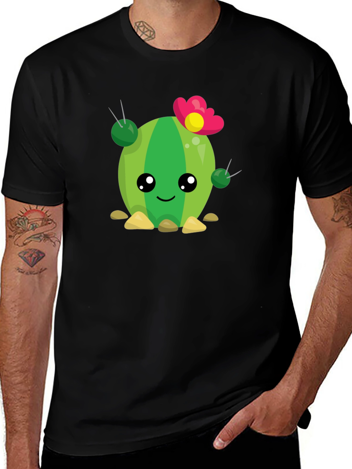 Variant 18 of Cute Cactus T-Shirt - Kawaii Green Plant Tee