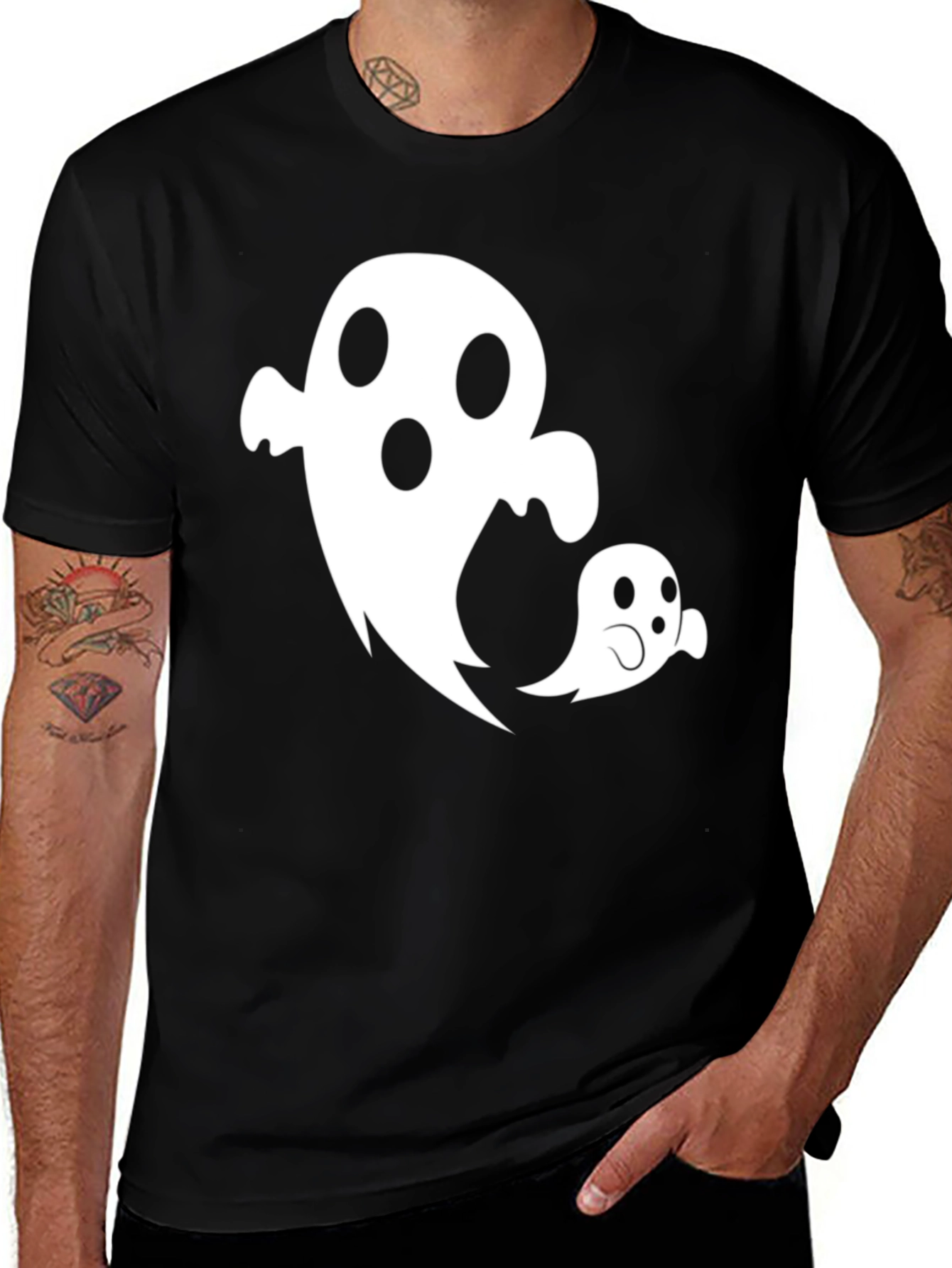 Variant 13 of Ghost Family T-Shirt - Halloween Spooky Cute Tee