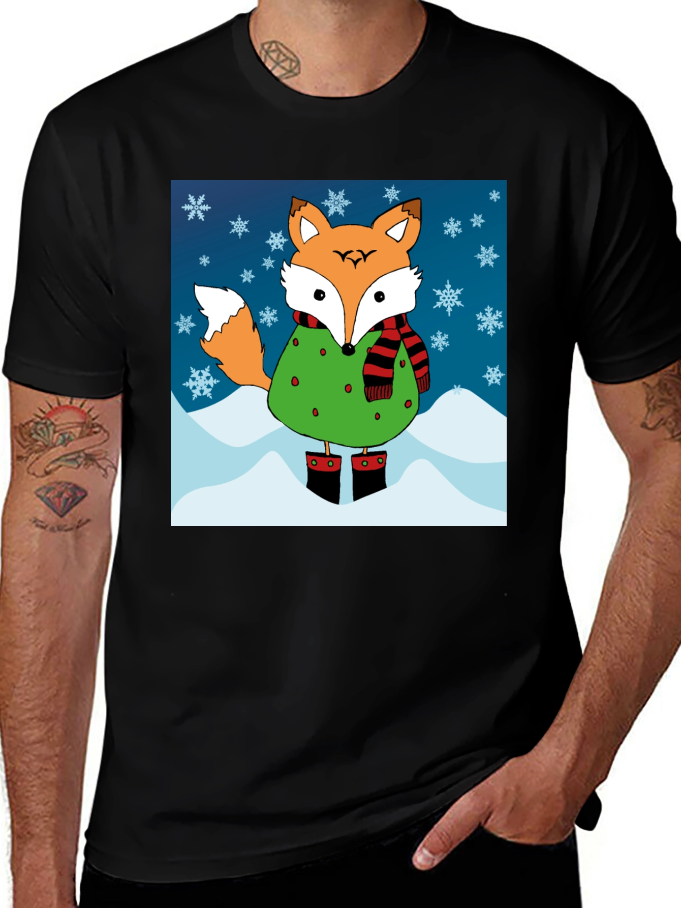 Variant 15 of Fox Winter Holiday Graphic Tee