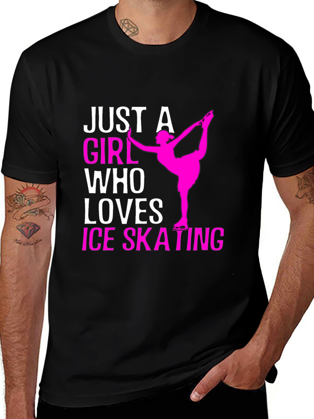 Variant 2 of Ice Skating Girl's T-Shirt - Just A Girl Who Loves
