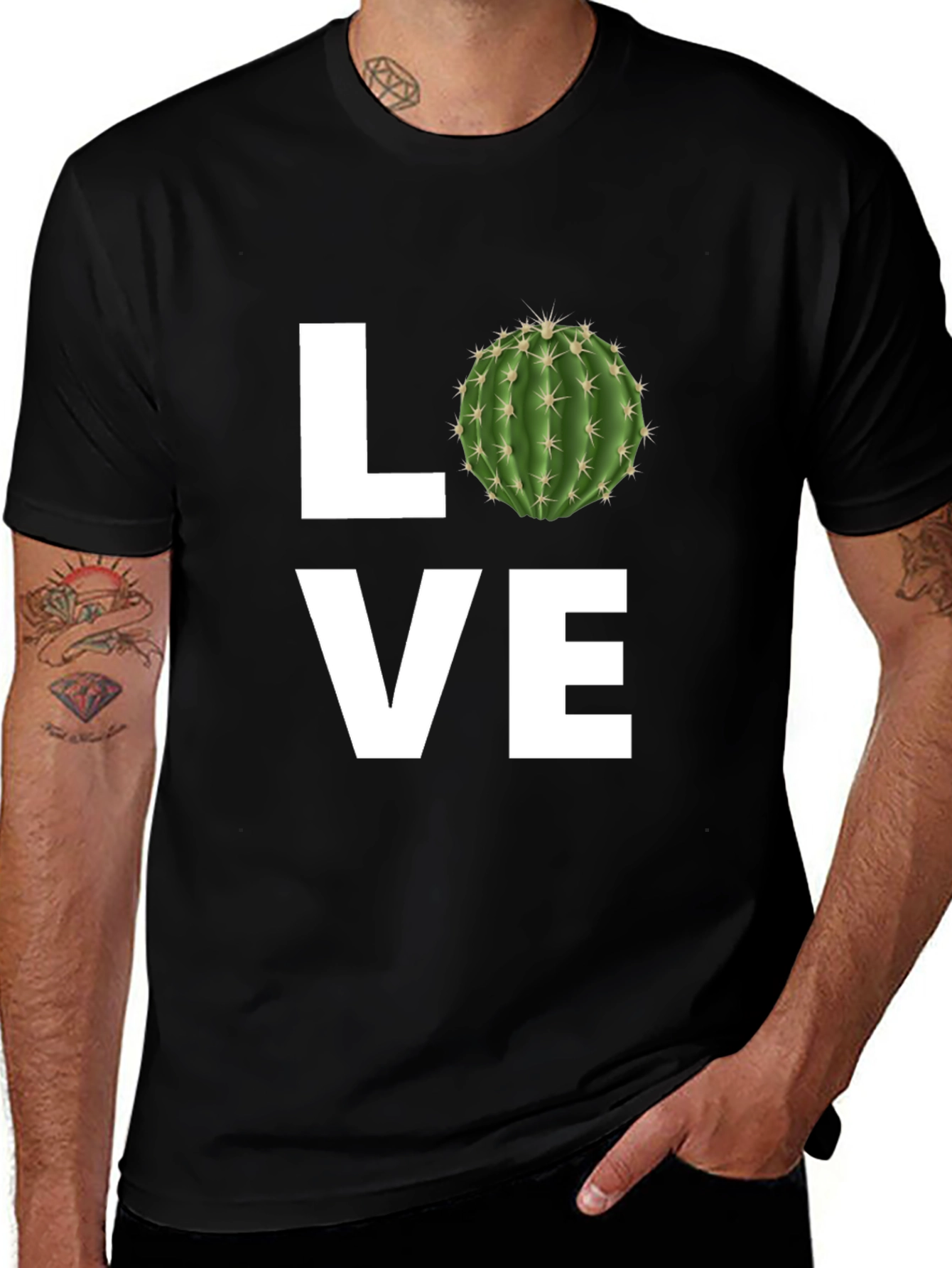Variant 23 of Cactus Love Graphic Tee - Black