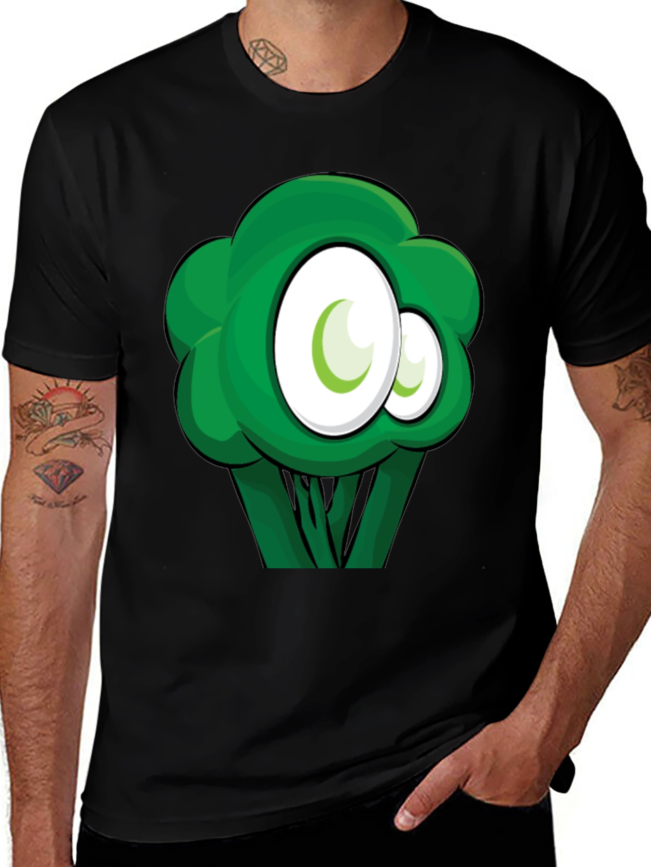 Variant 25 of Broccoli Cartoon T-Shirt - Quirky Graphic Tee
