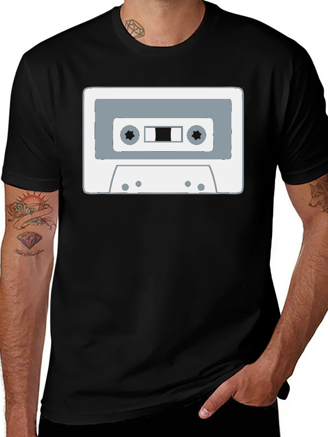Variant 8 of Retro Cassette Tape Graphic T-Shirt