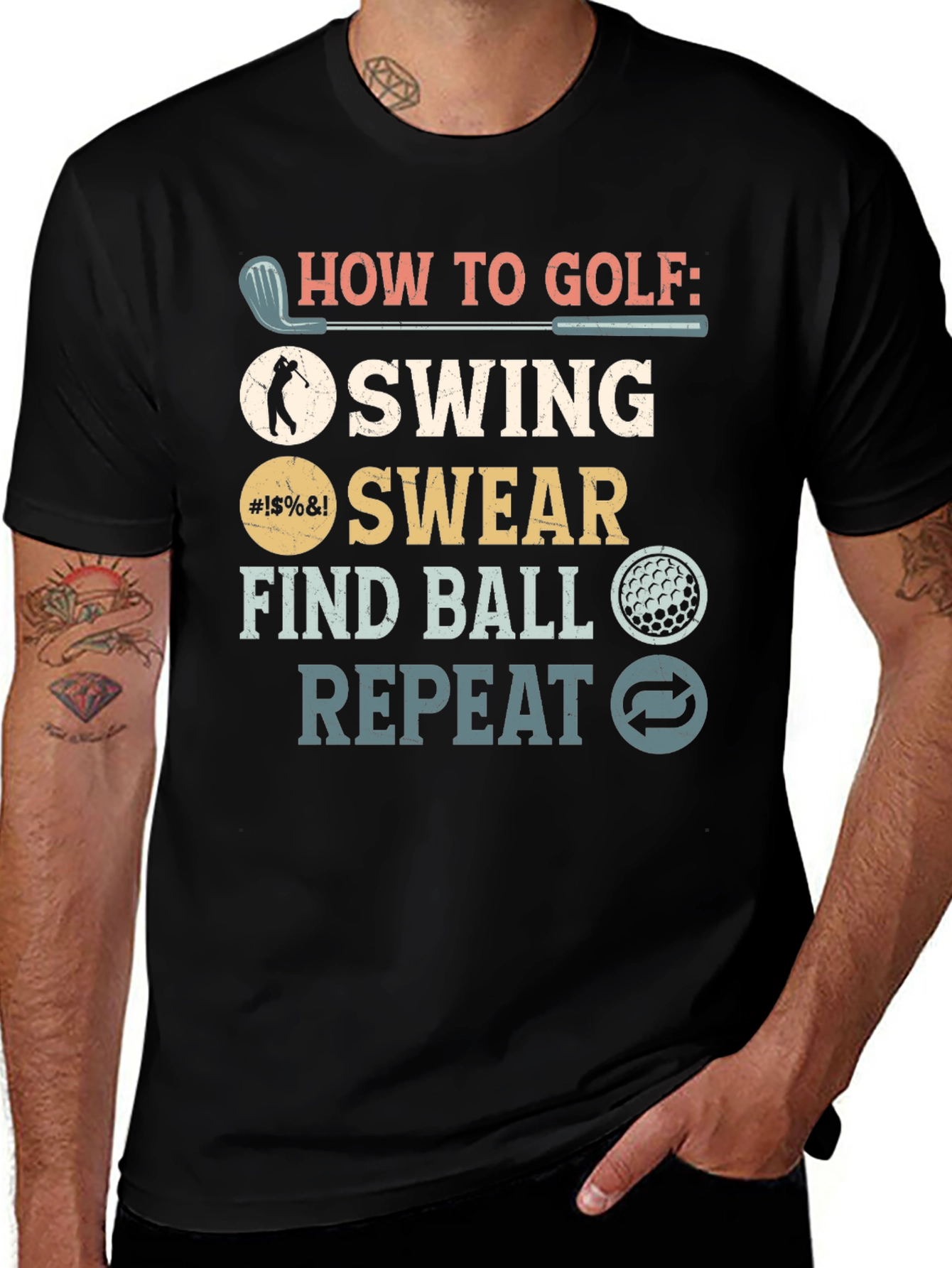 Variant 16 of How to Golf Funny T-Shirt