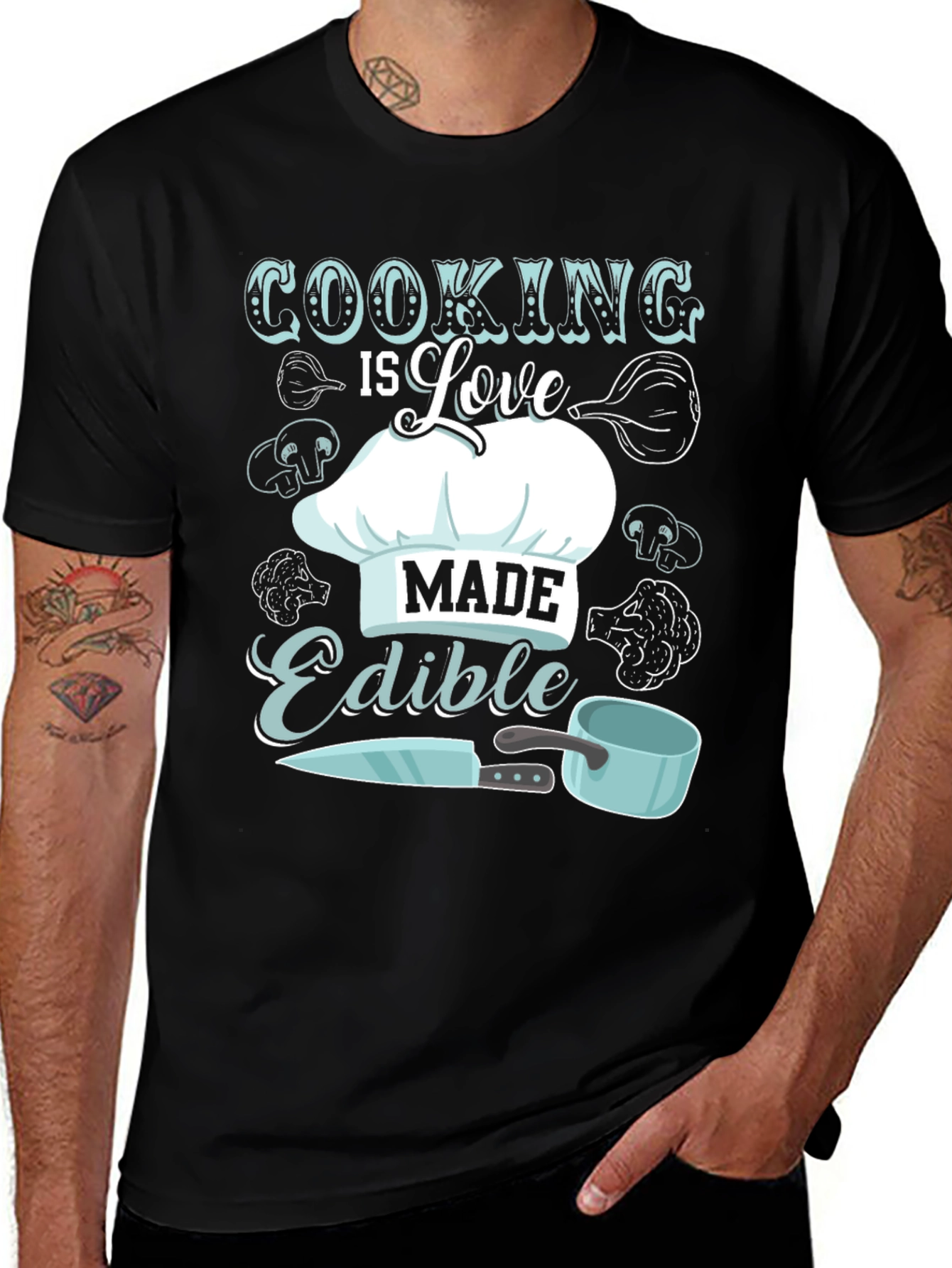 Variant 14 of Cooking is Love Made Edible Graphic T-Shirt
