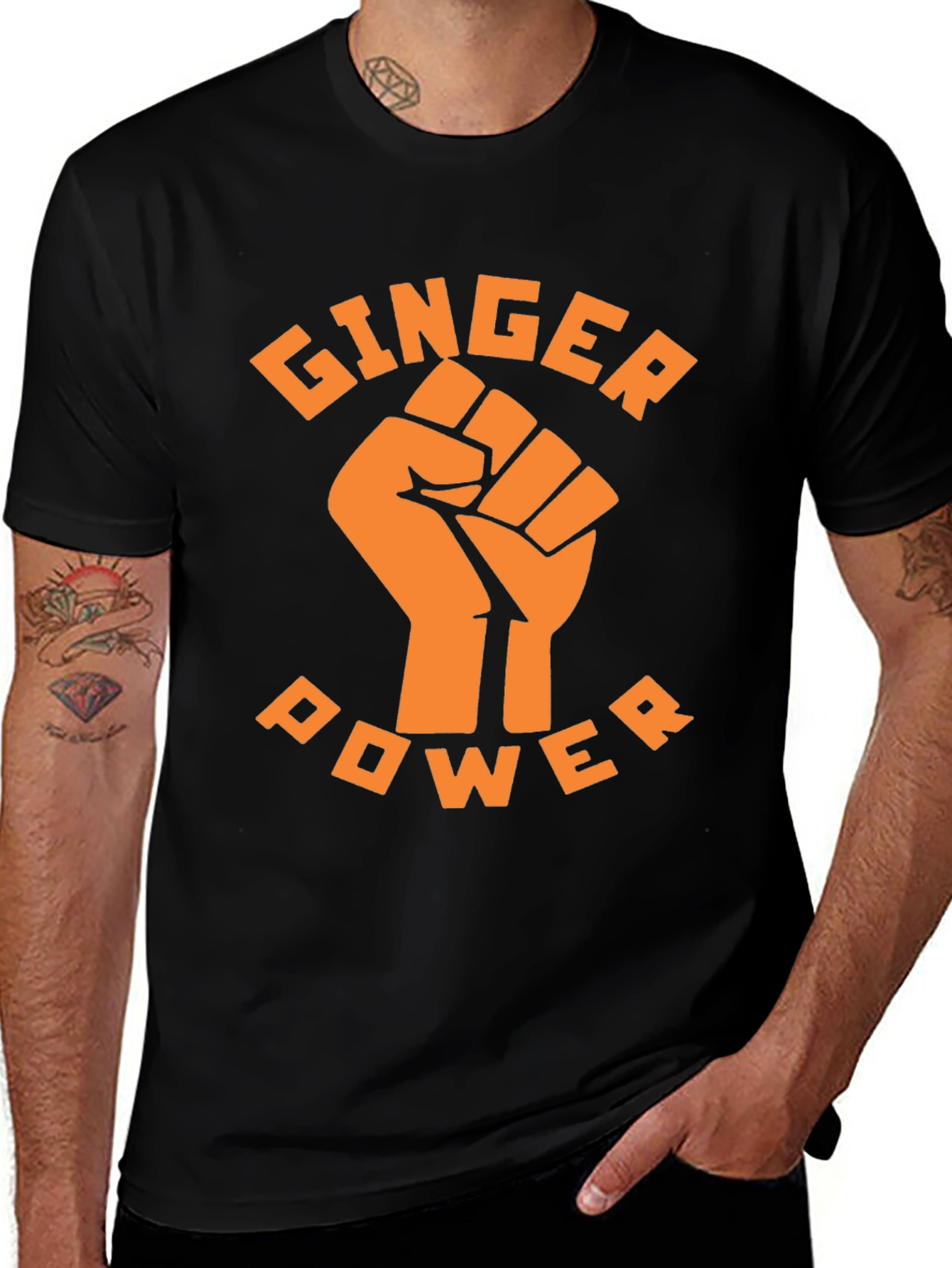 Variant 15 of Ginger Power Fist Black T-Shirt