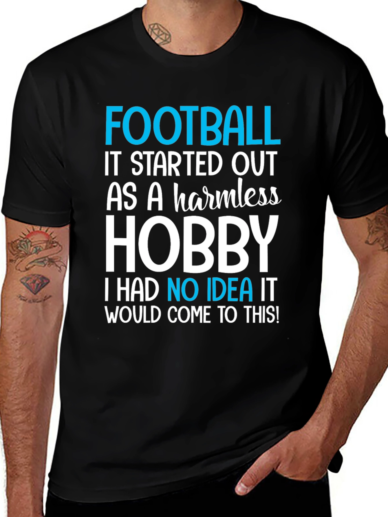 Variant 5 of Football Hobby T-Shirt - Humorous Graphic Tee