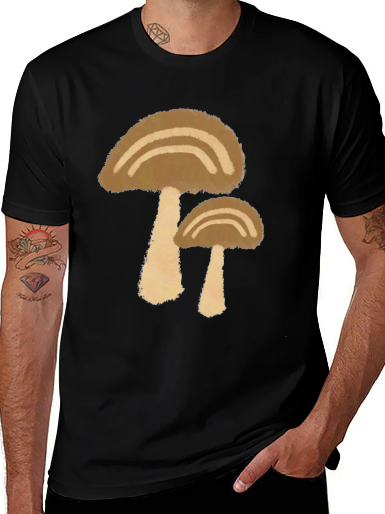 Variant 17 of Mushroom Graphic T-Shirt - Casual Style