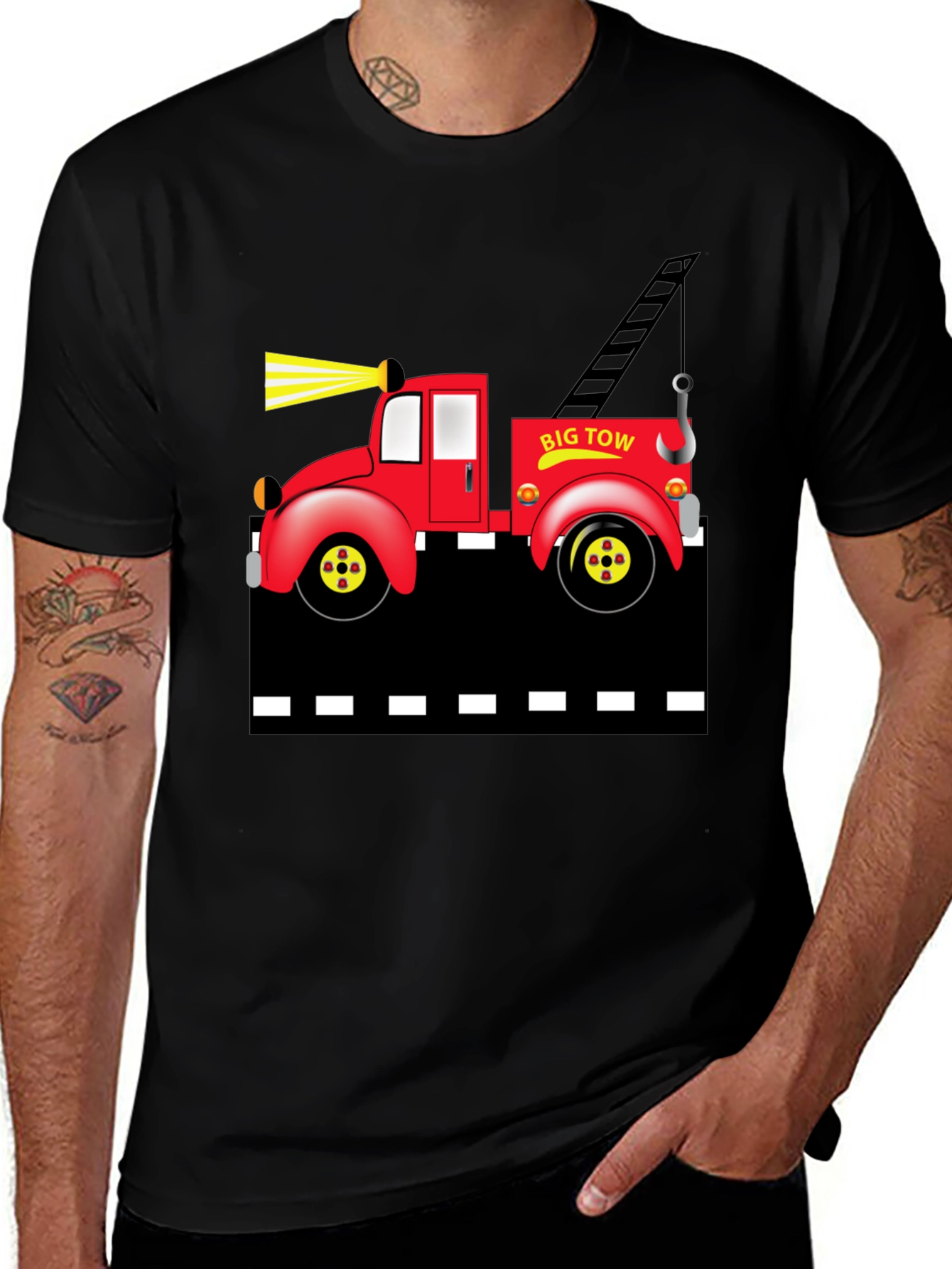 Big Tow Truck Graphic T-Shirt