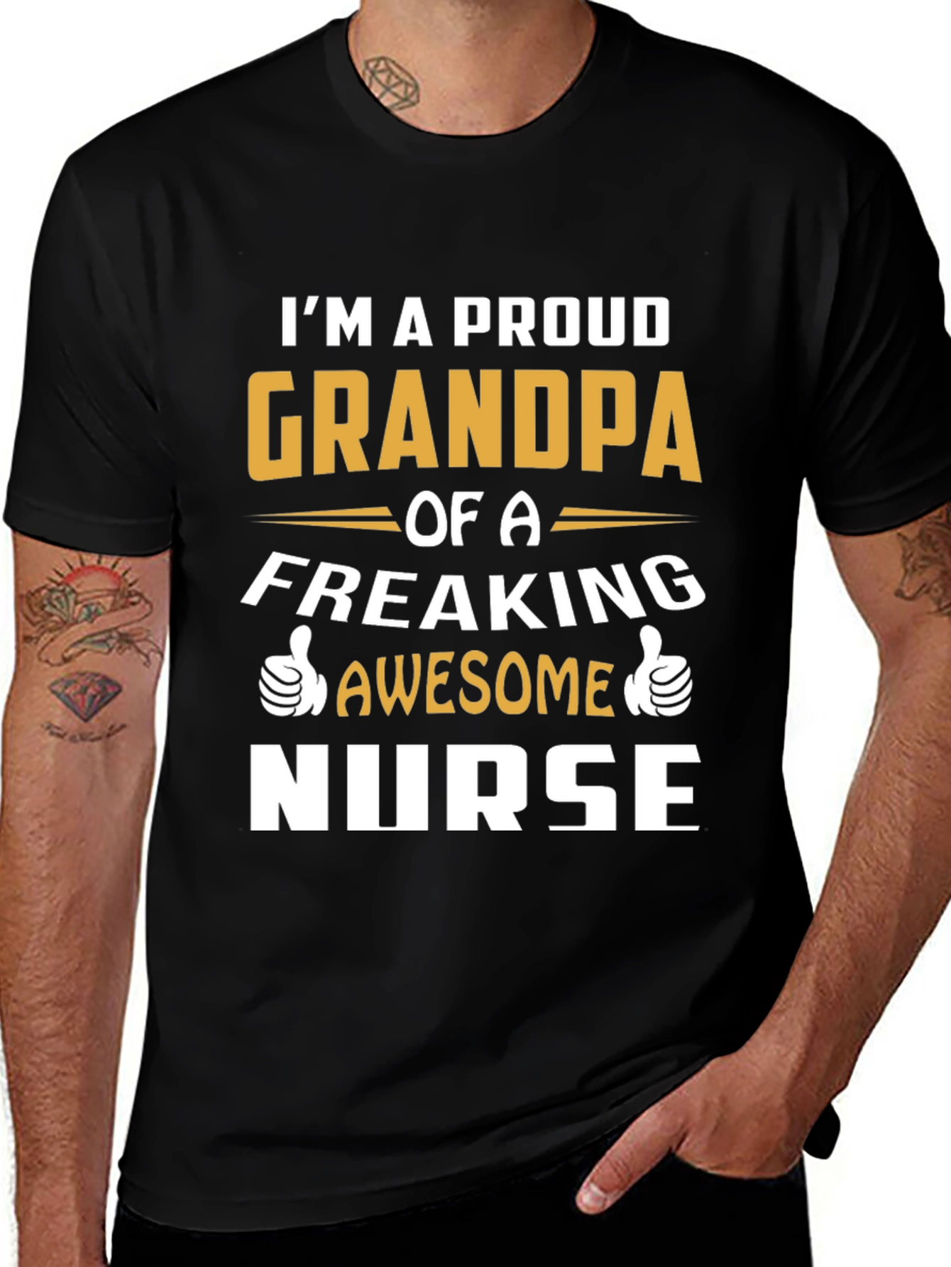 Variant 25 of Proud Grandpa of an Awesome Nurse T-Shirt