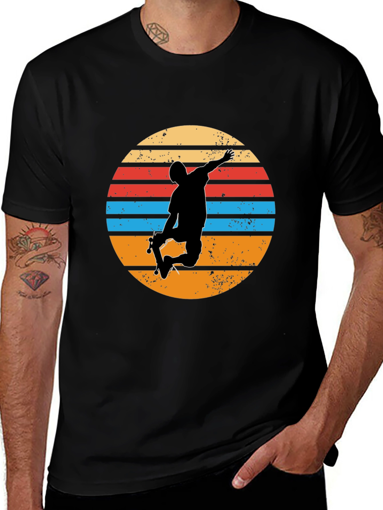 Retro Skateboarder T-Shirt - Vintage Style