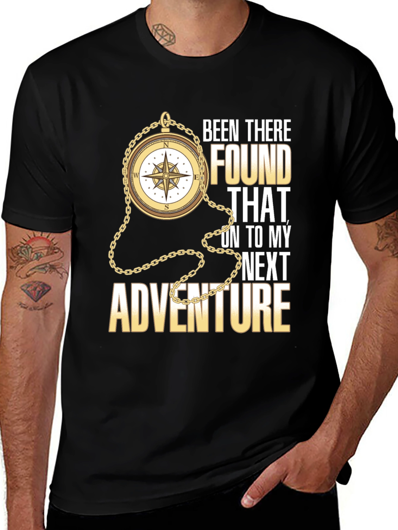 Adventure Compass Graphic Tee - Black